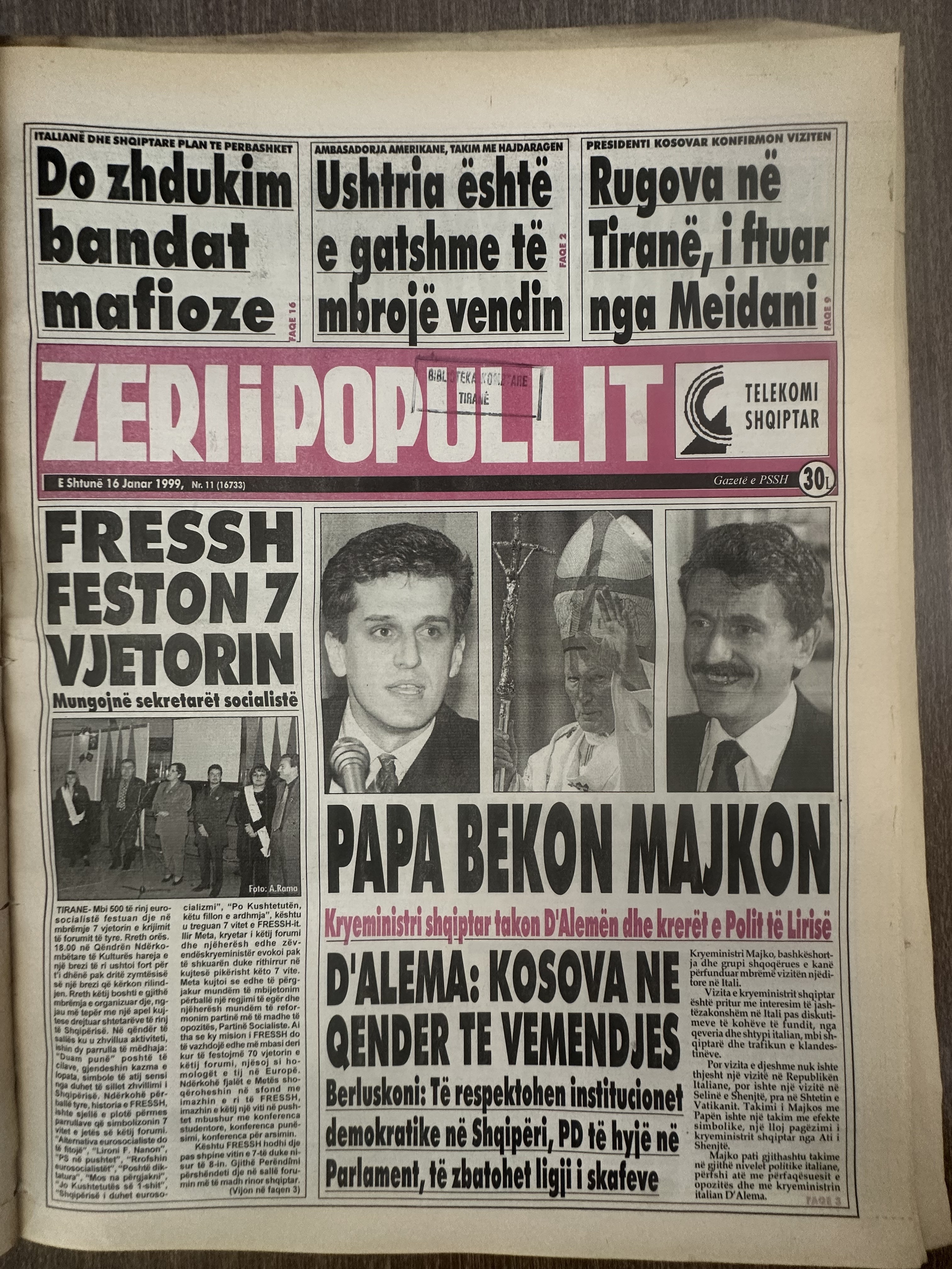 Zëri i Popullit 1999-01-16