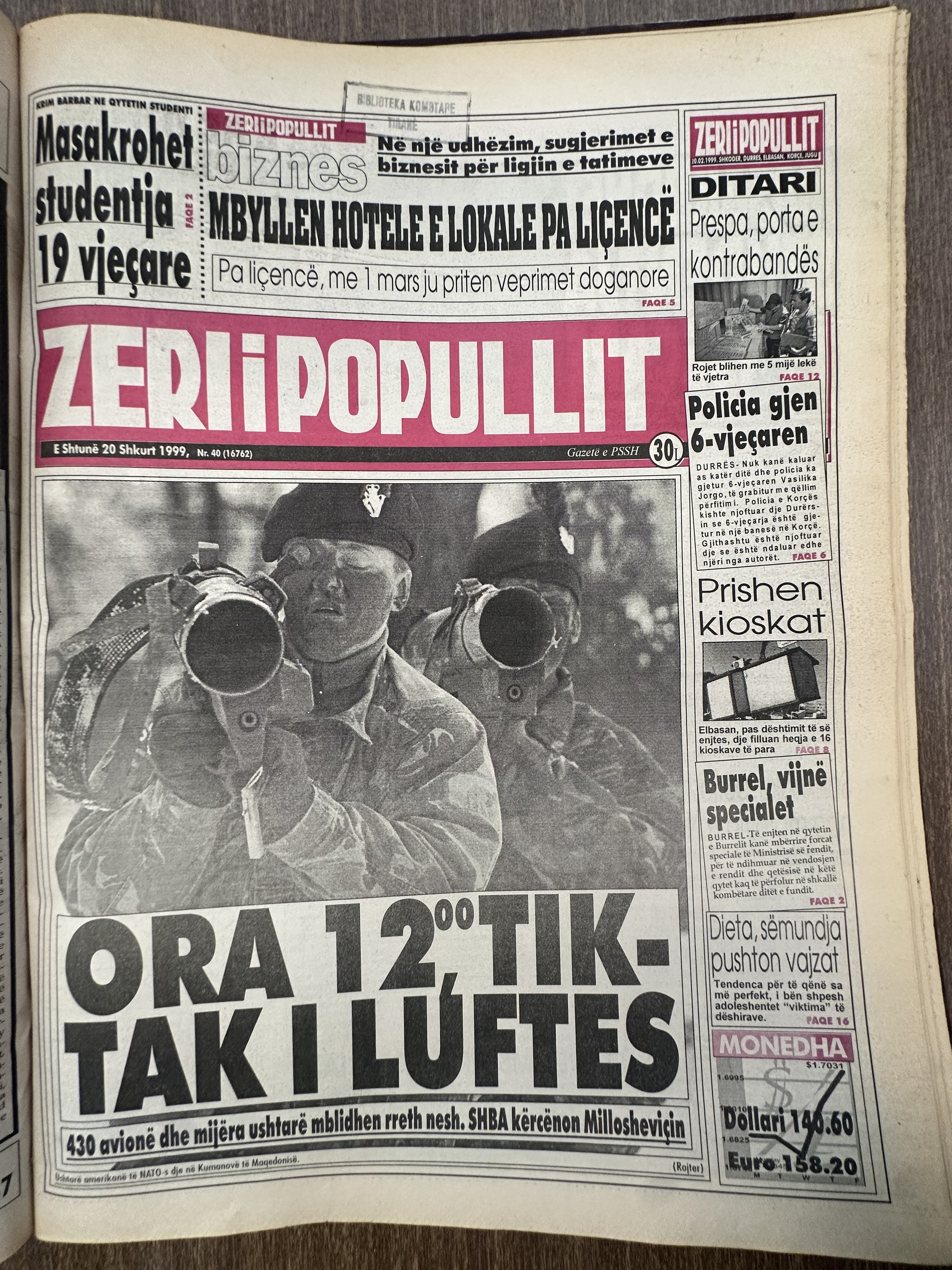 Zëri i Popullit 1999-02-20