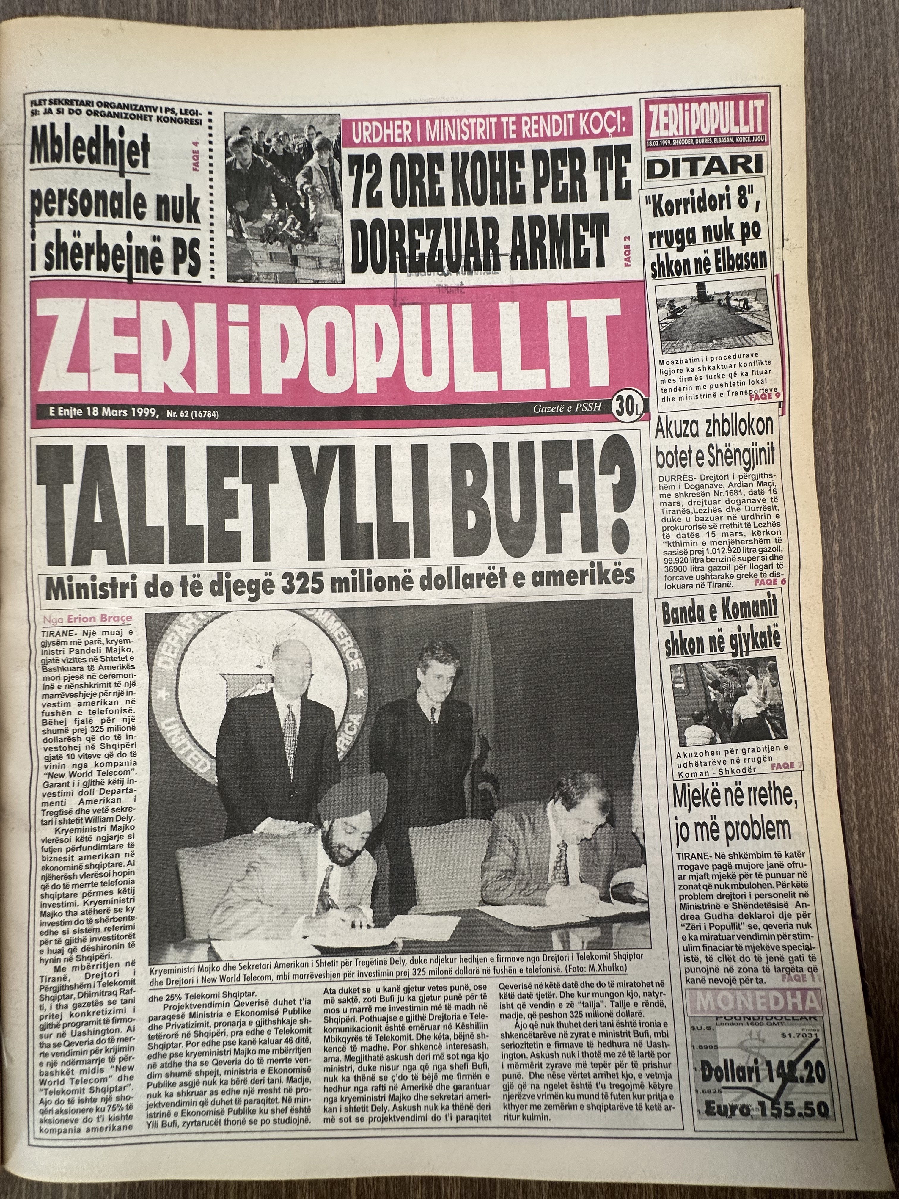 Zëri i Popullit 1999-03-18