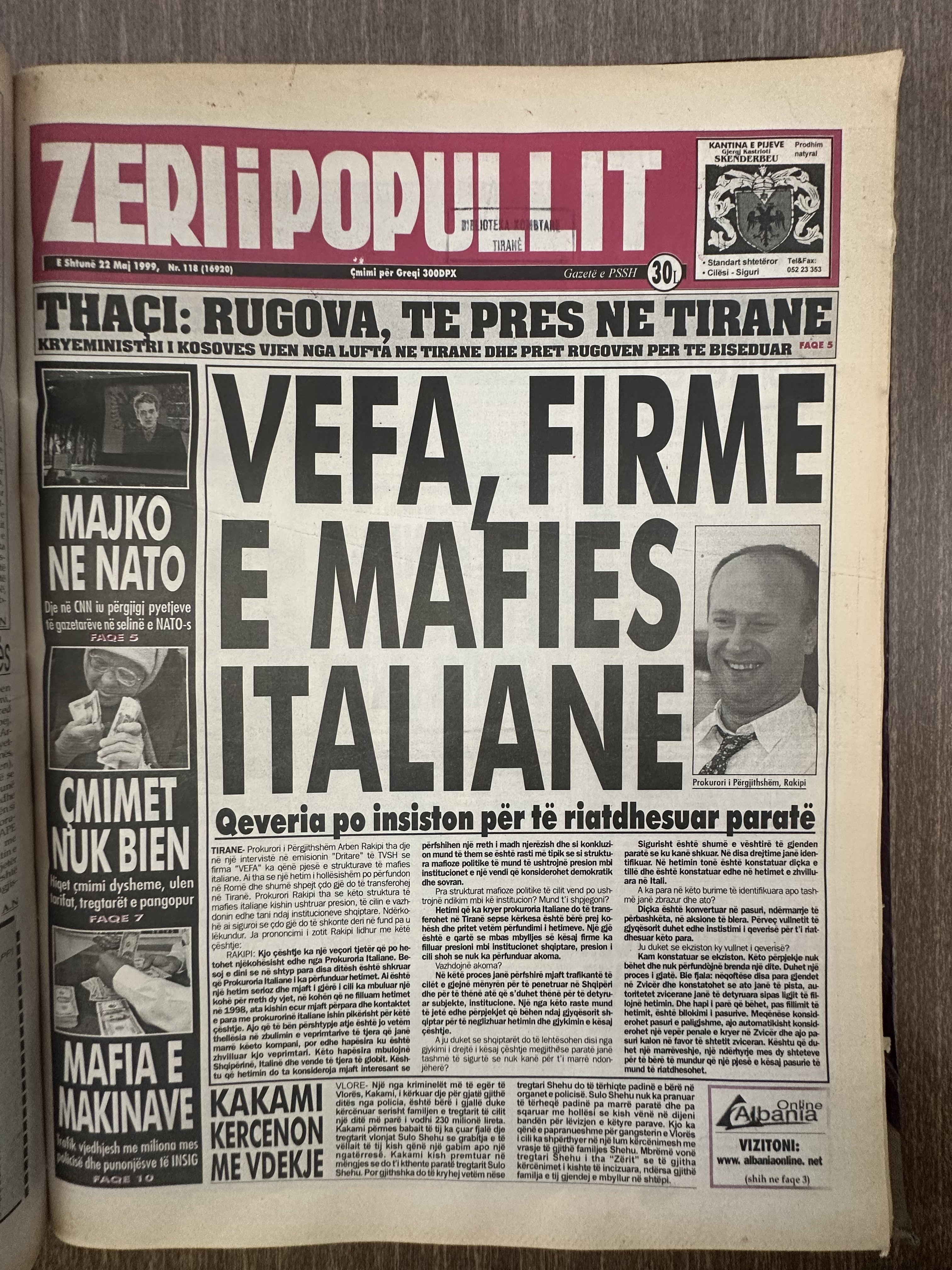 Zëri i Popullit 1998-05-23