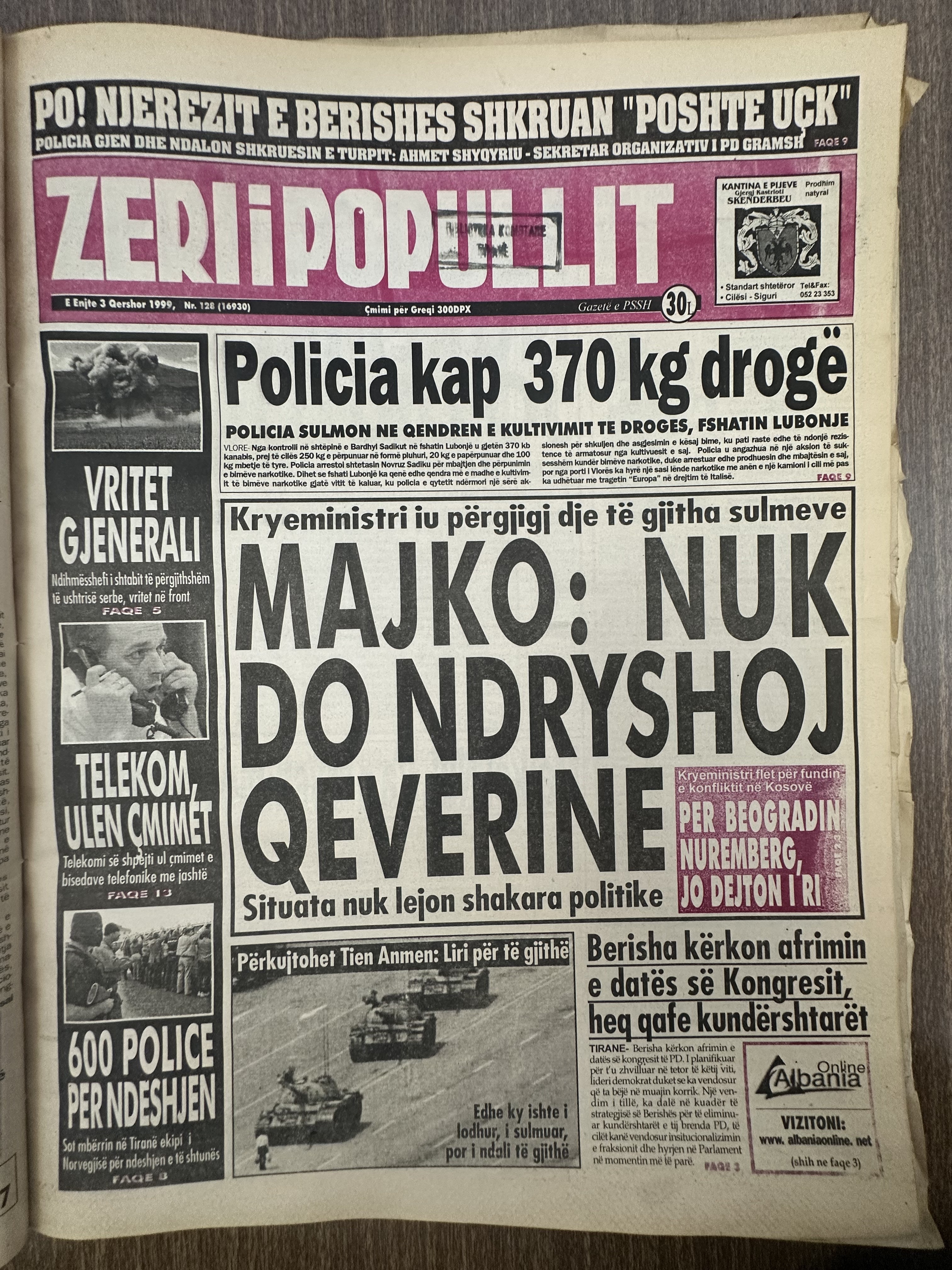 Zëri i Popullit 1999-06-03