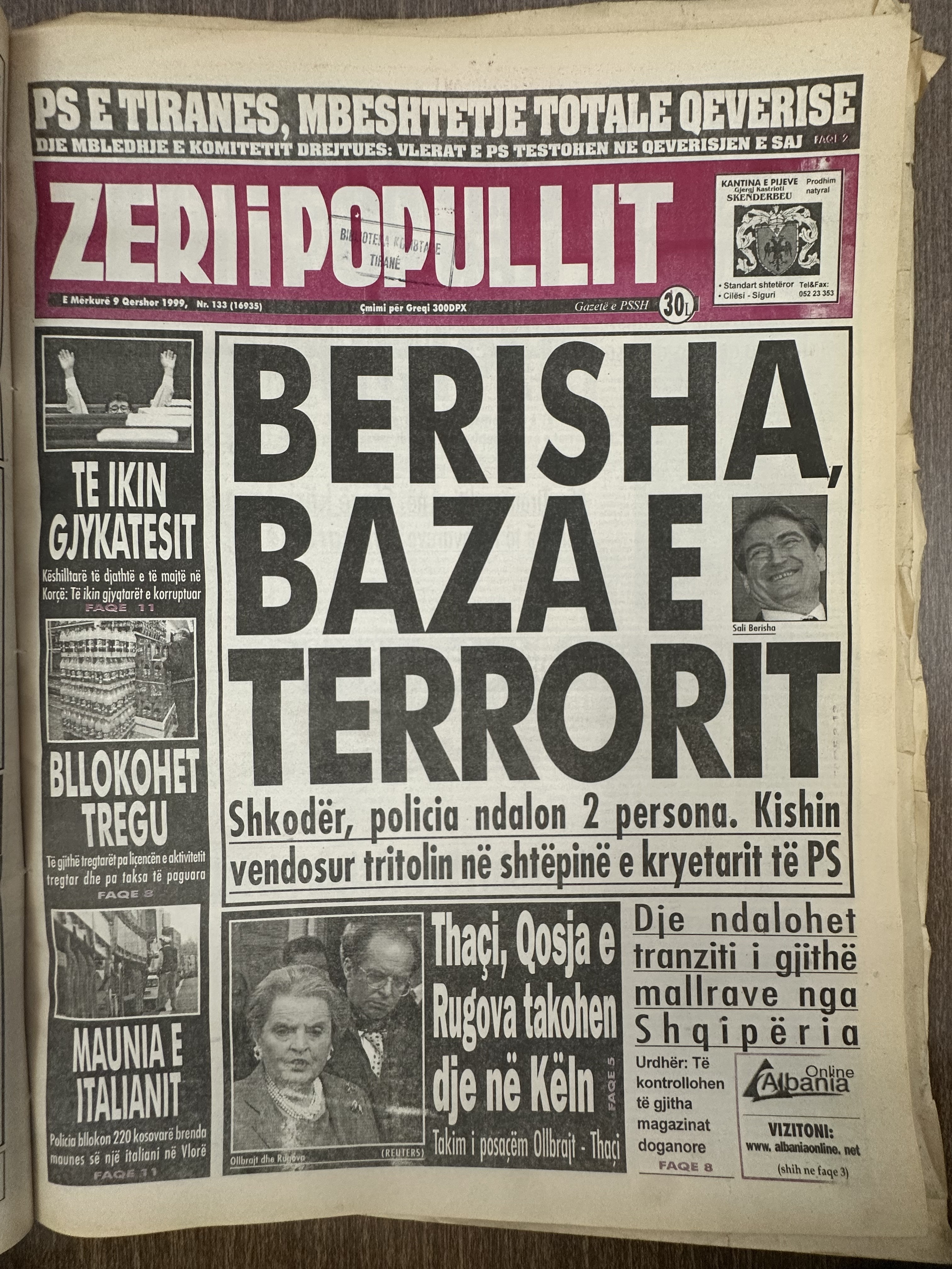 Zëri i Popullit 1999-06-09