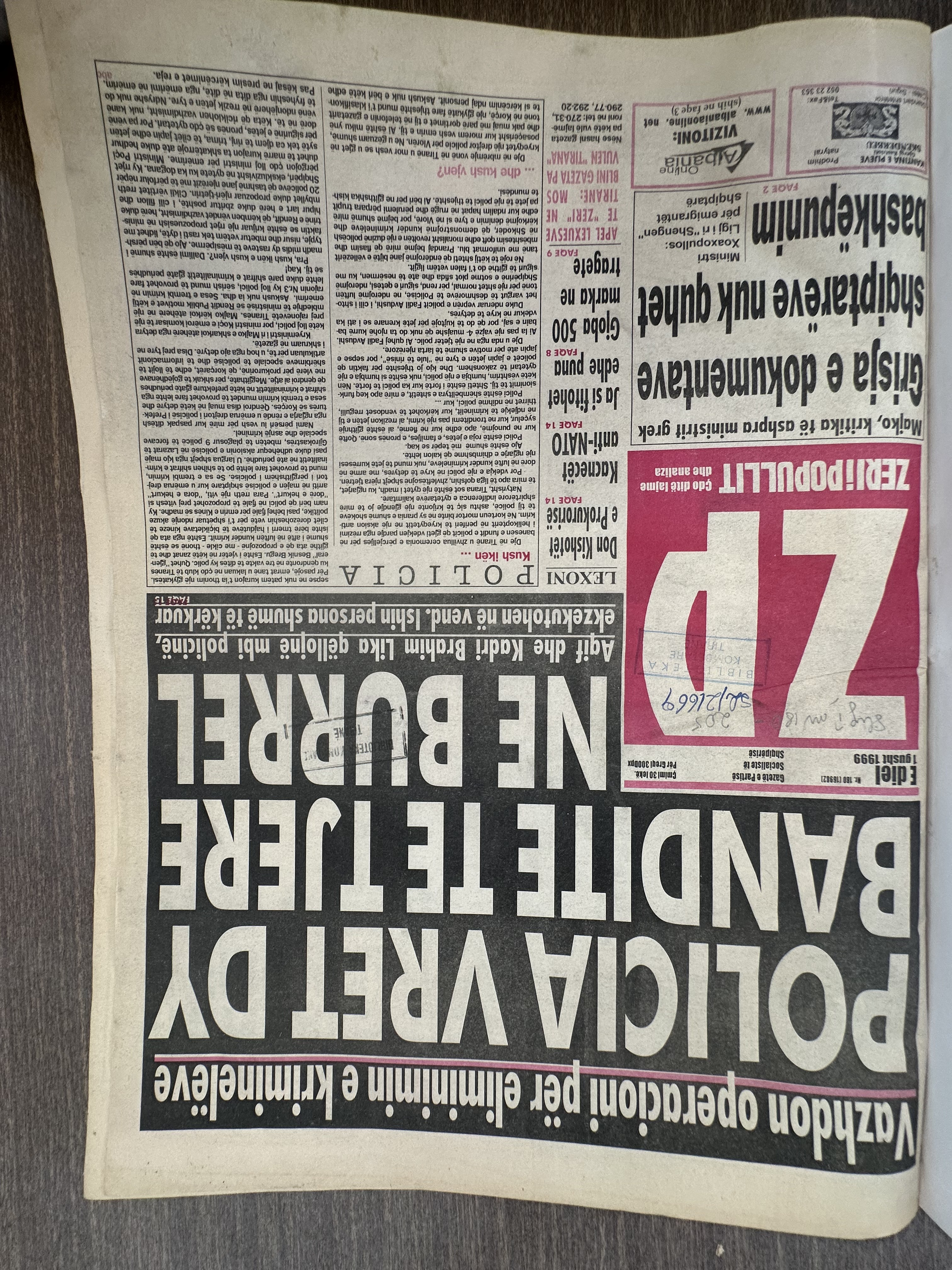 Zëri i Popullit 1999-08-01