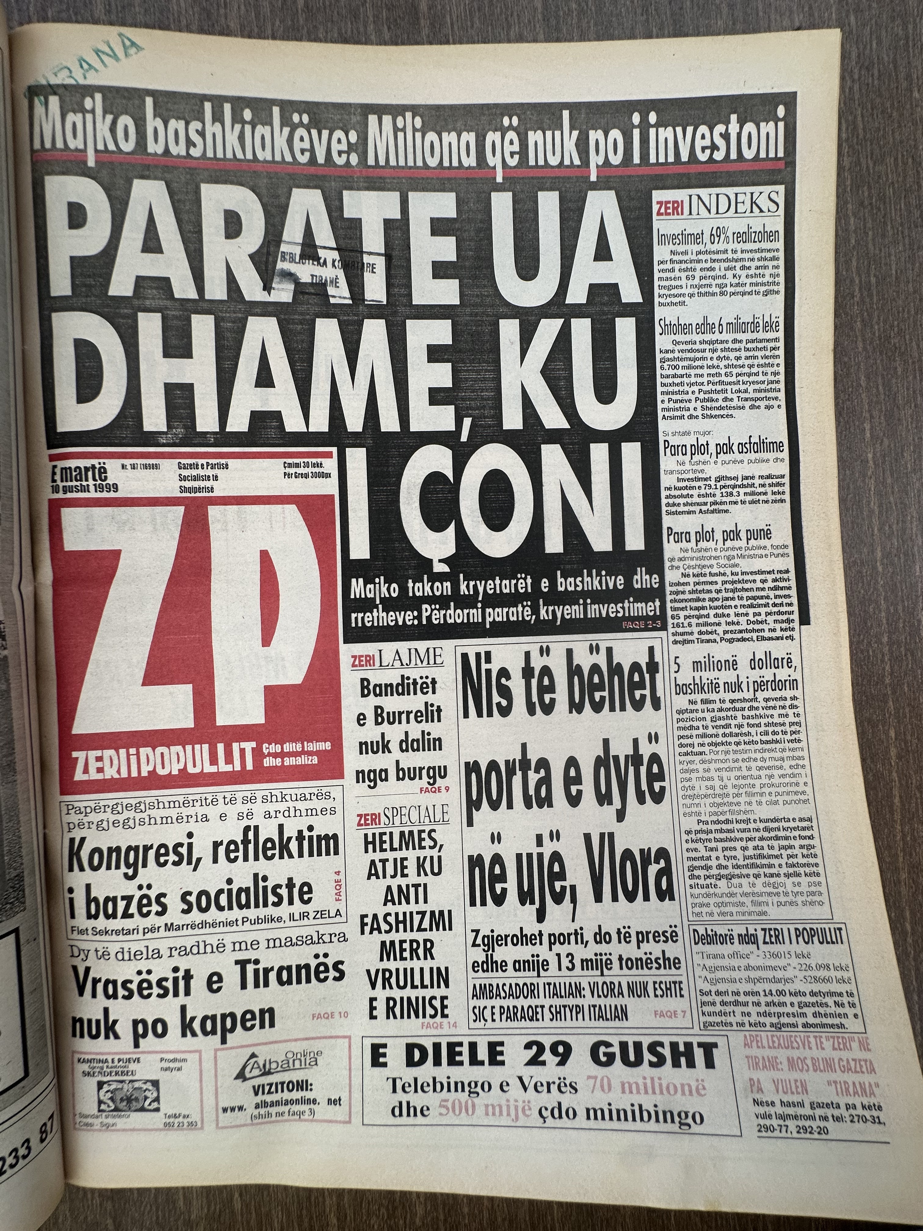 Zëri i Popullit 1999-08-10