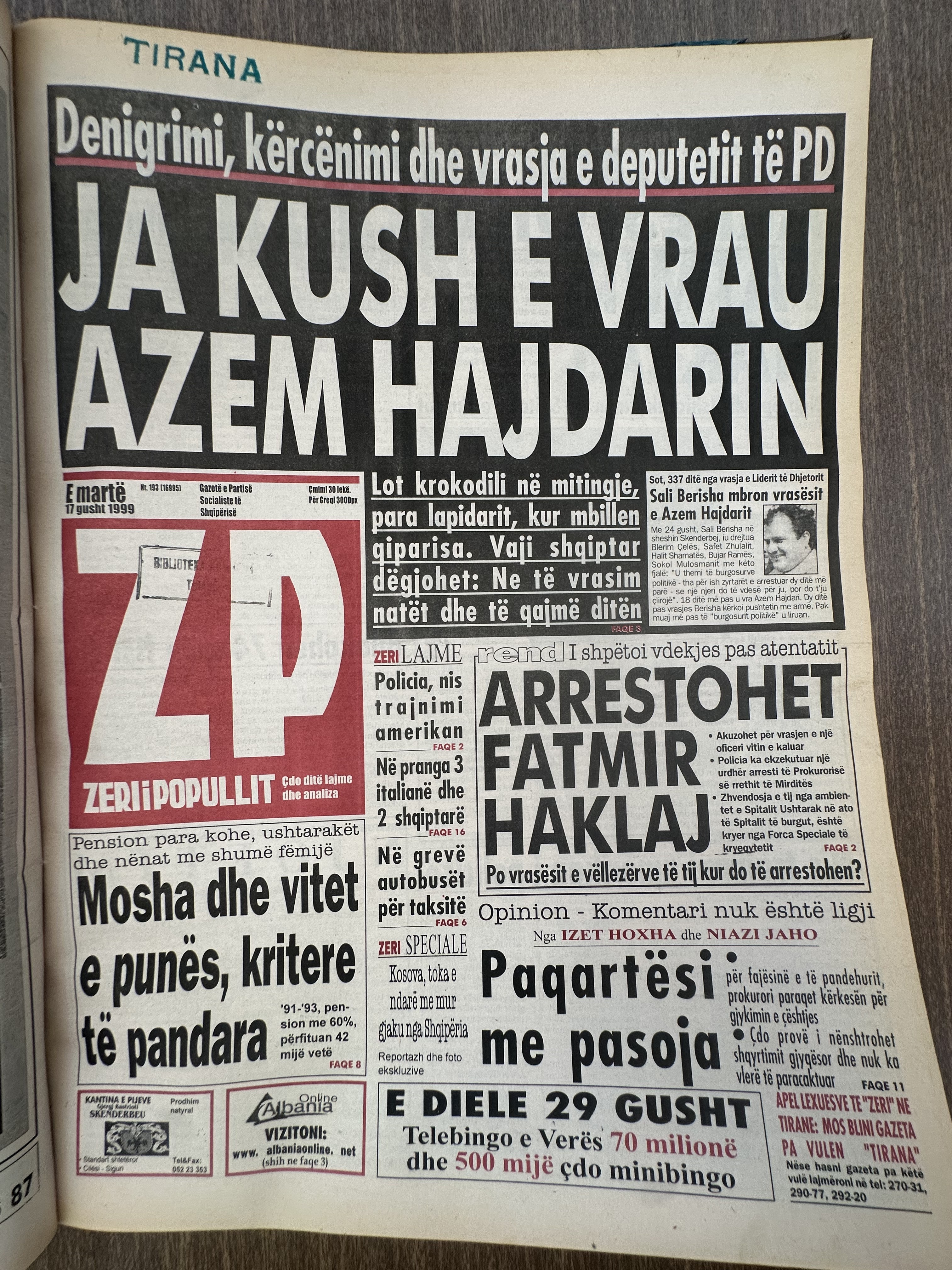 Zëri i Popullit 1999-08-17