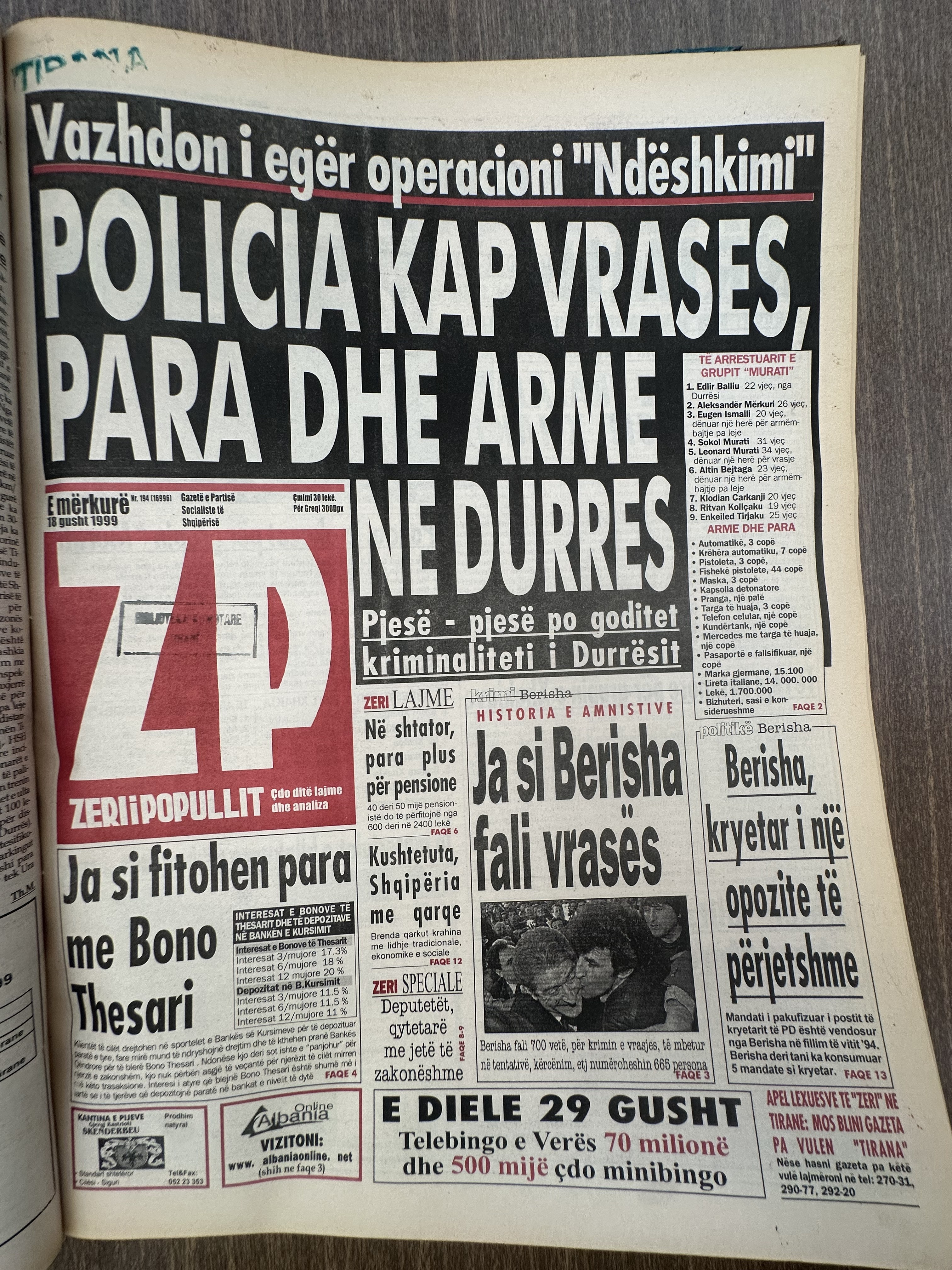 Zëri i Popullit 1999-08-18