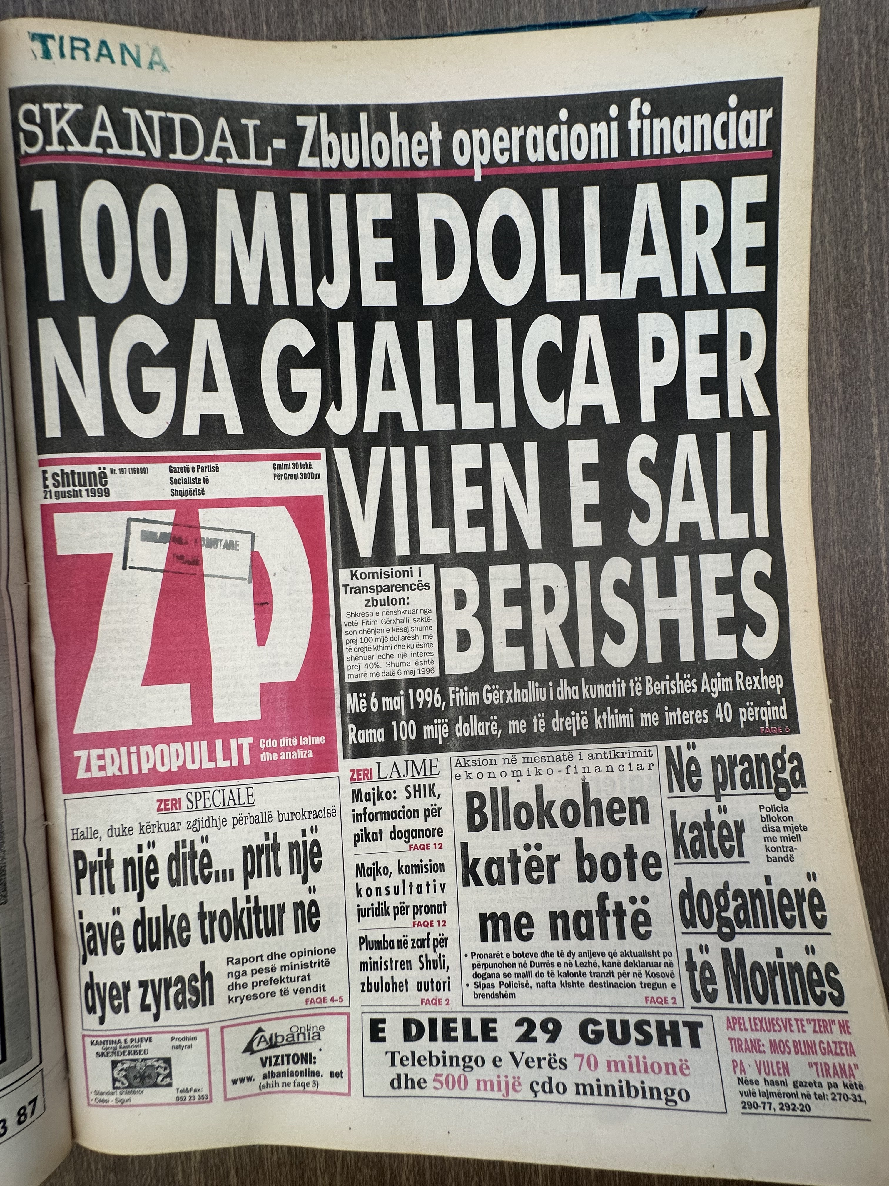 Zëri i Popullit 1999-08-27