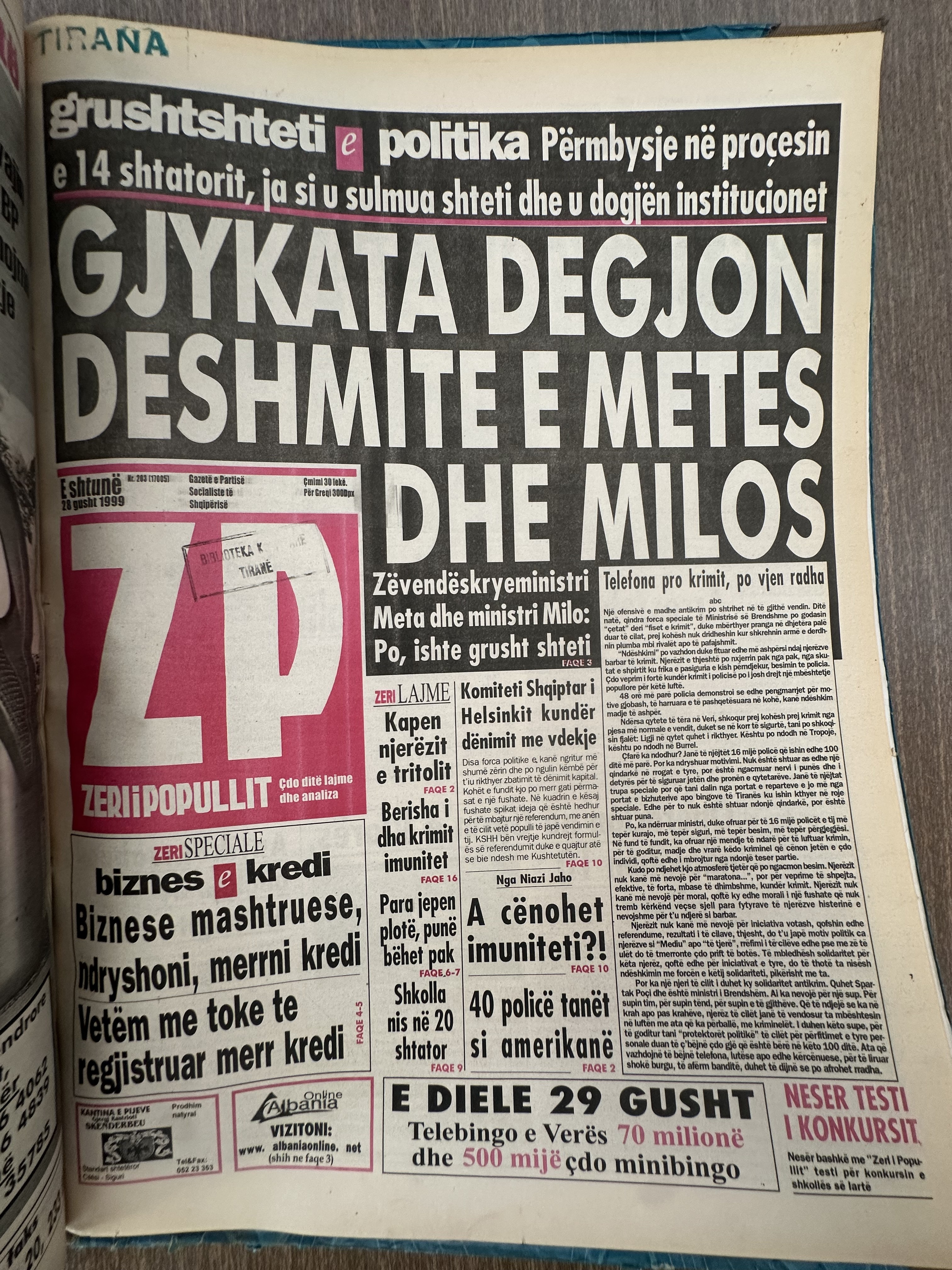 Zëri i Popullit 1999-08-28