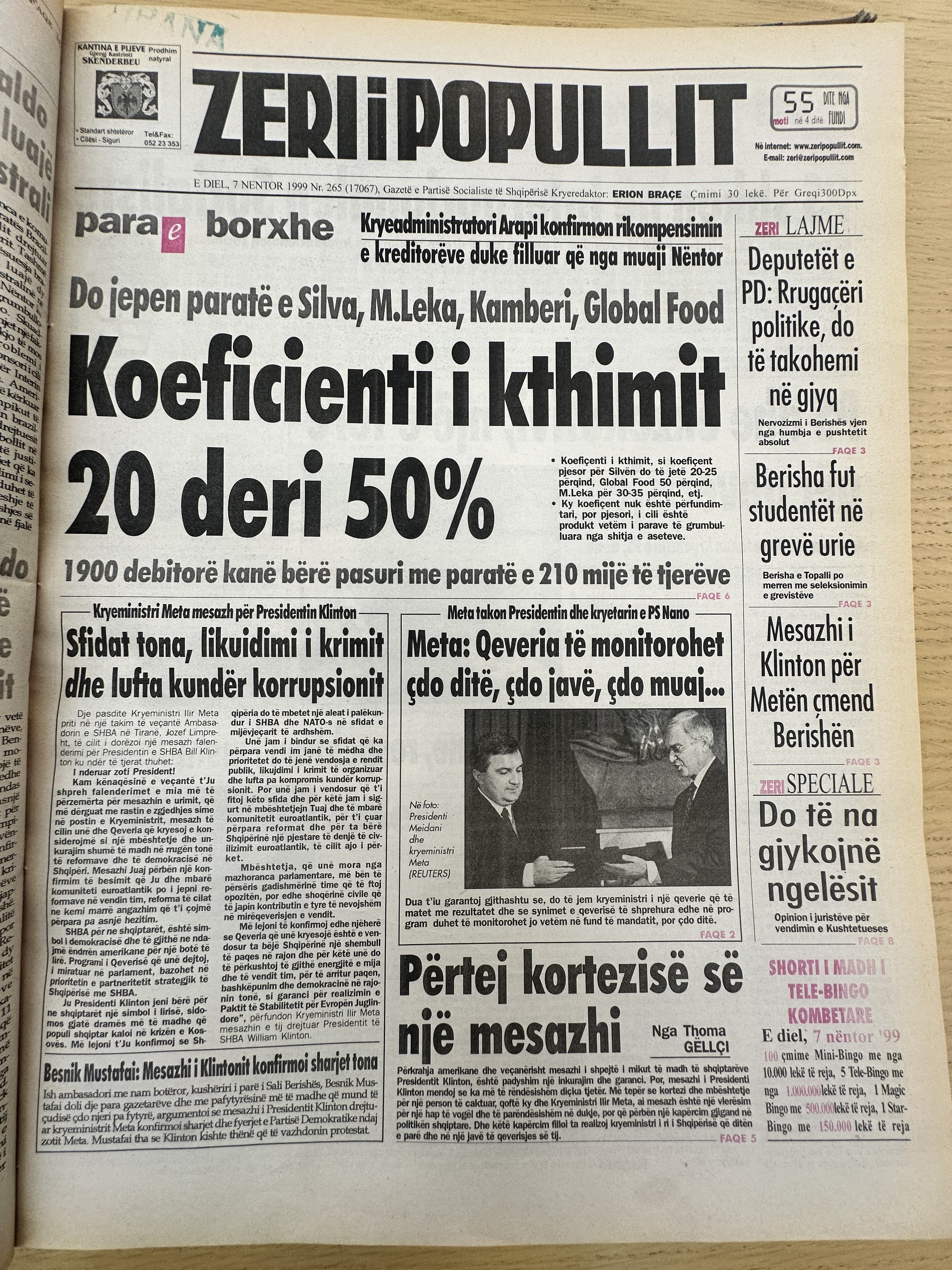 Zëri i Popullit 1999-11-07