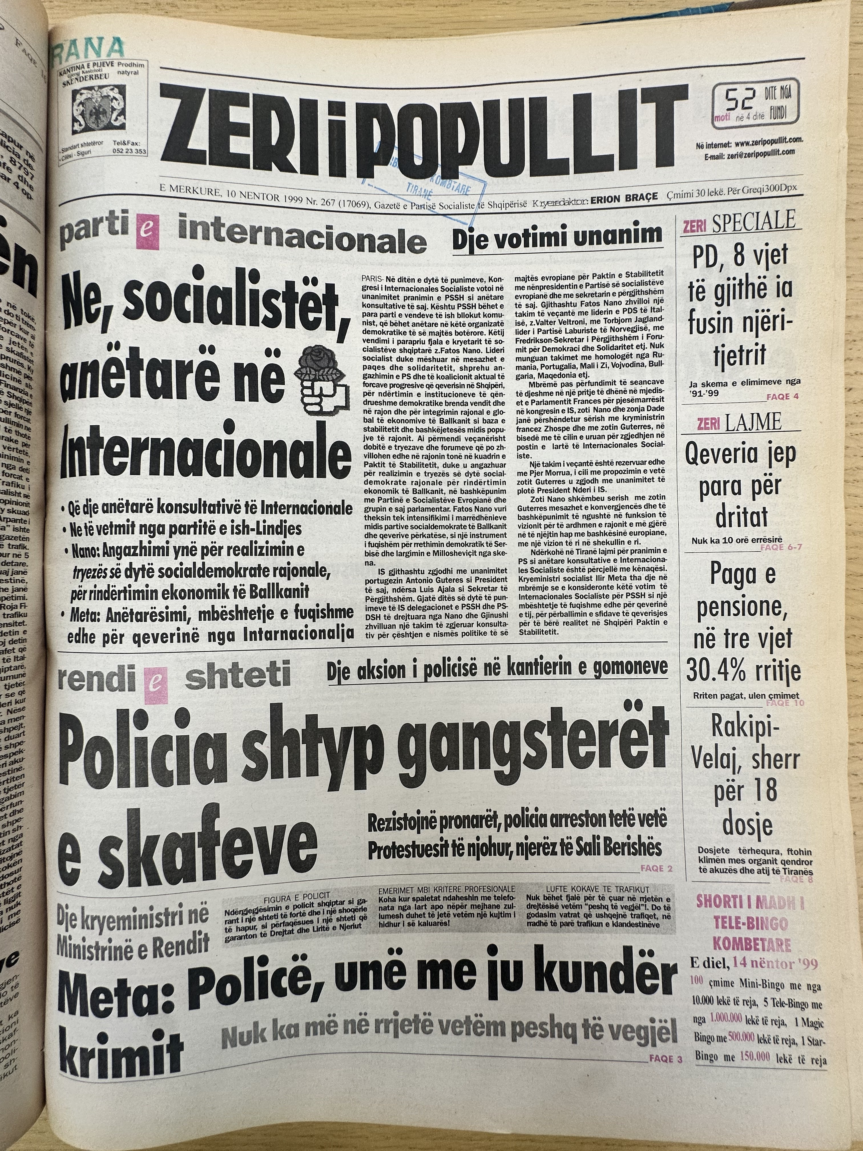 Zëri i Popullit 1999-11-10