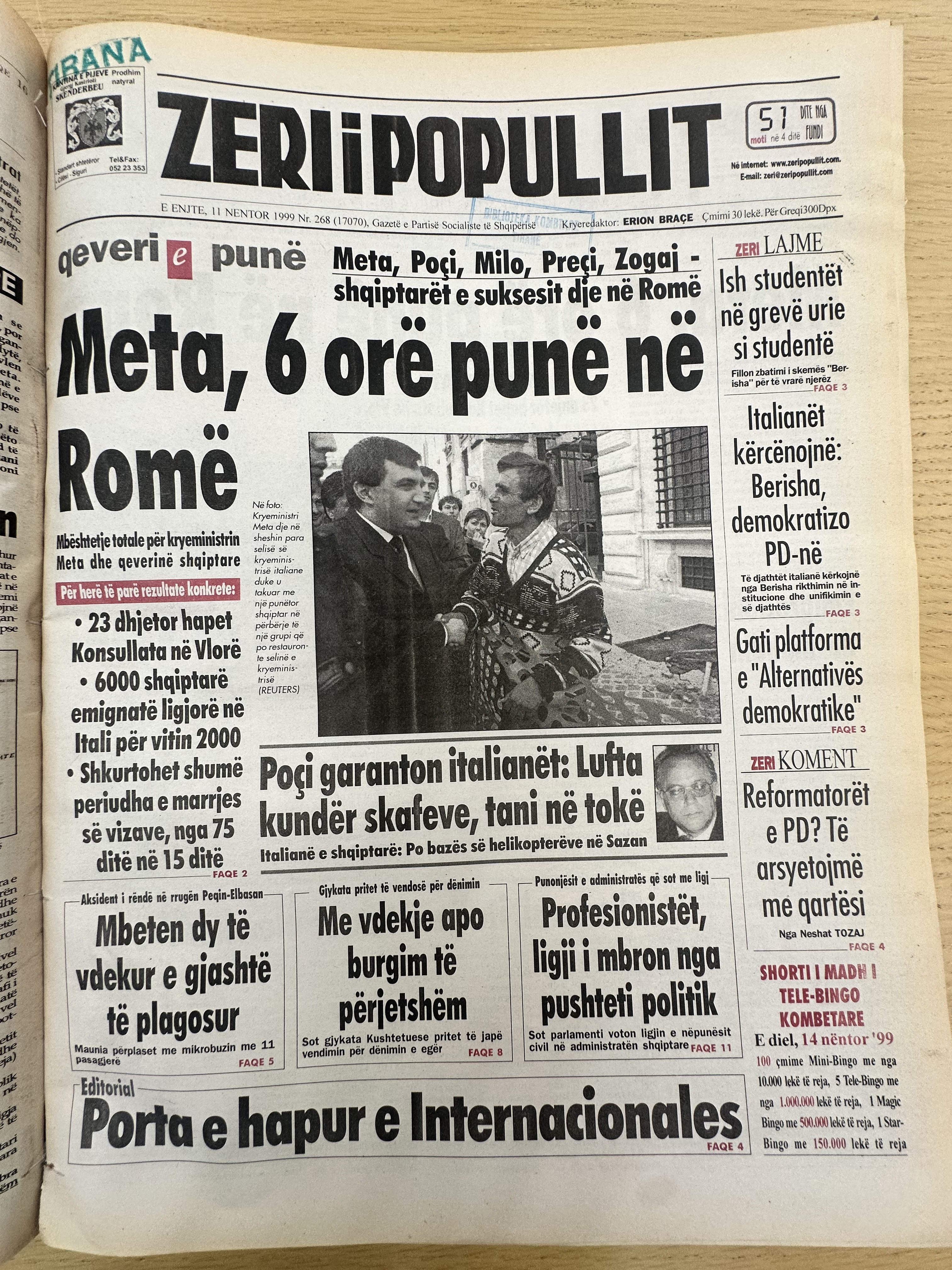 Zëri i Popullit 1999-11-11