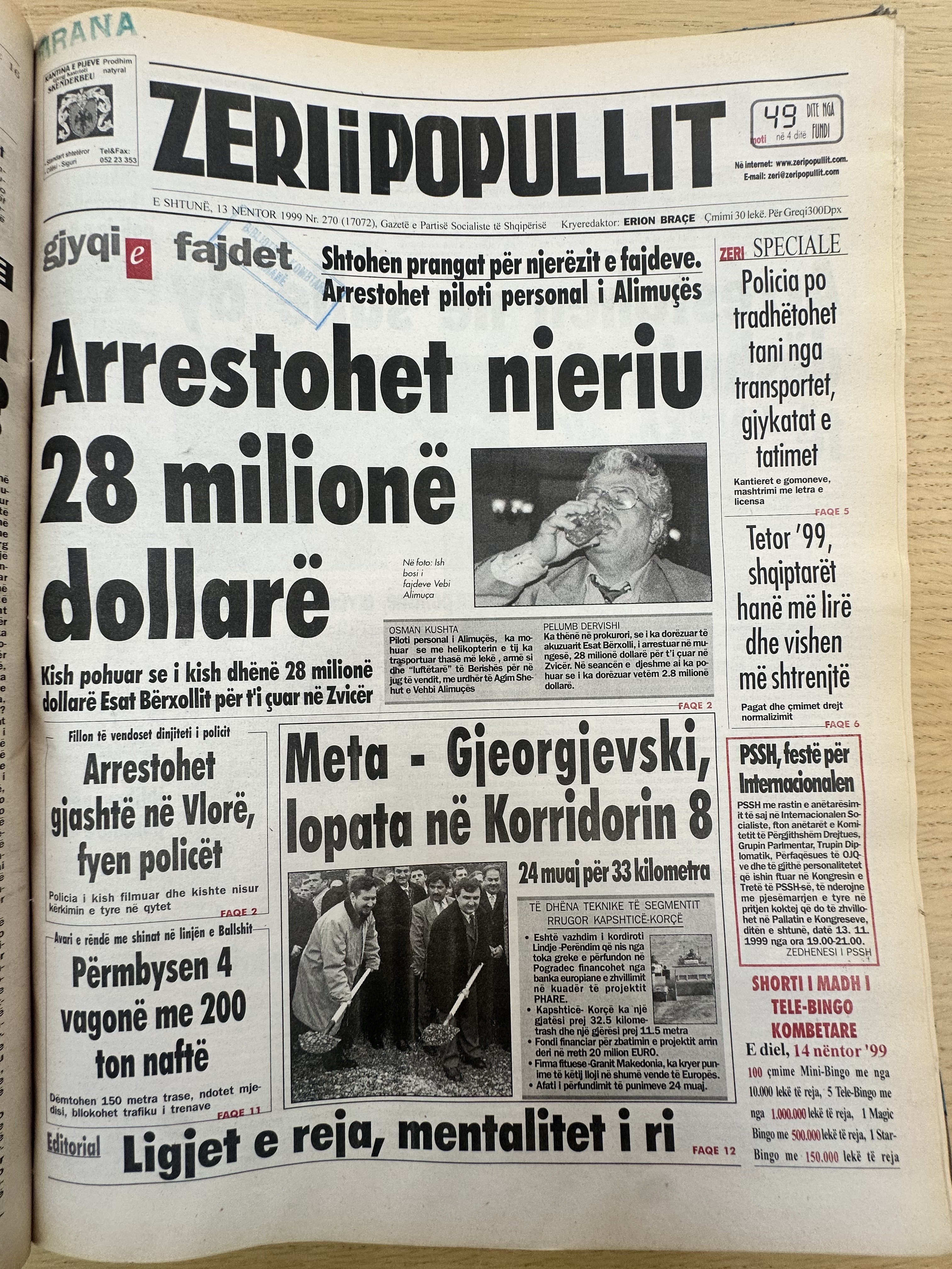 Zëri i Popullit 1999-11-13