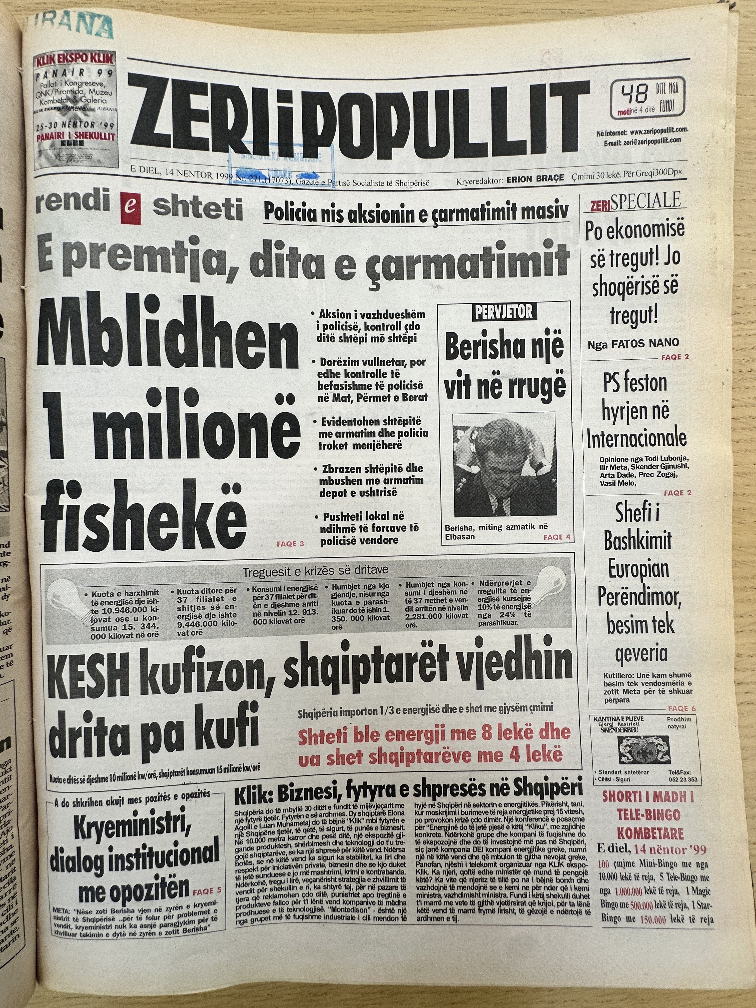 Zëri i Popullit 1999-11-14