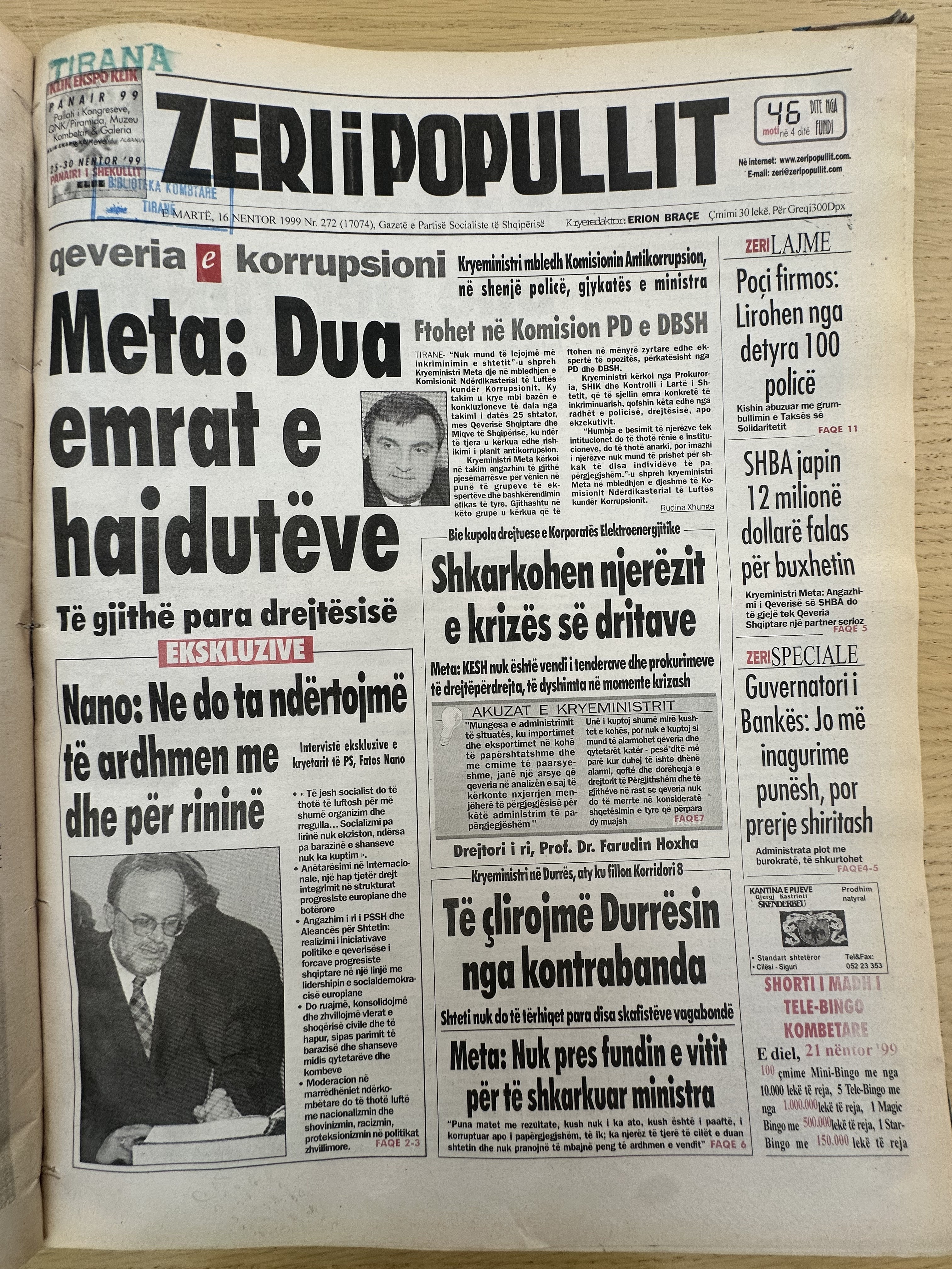 Zëri i Popullit 1999-09-16