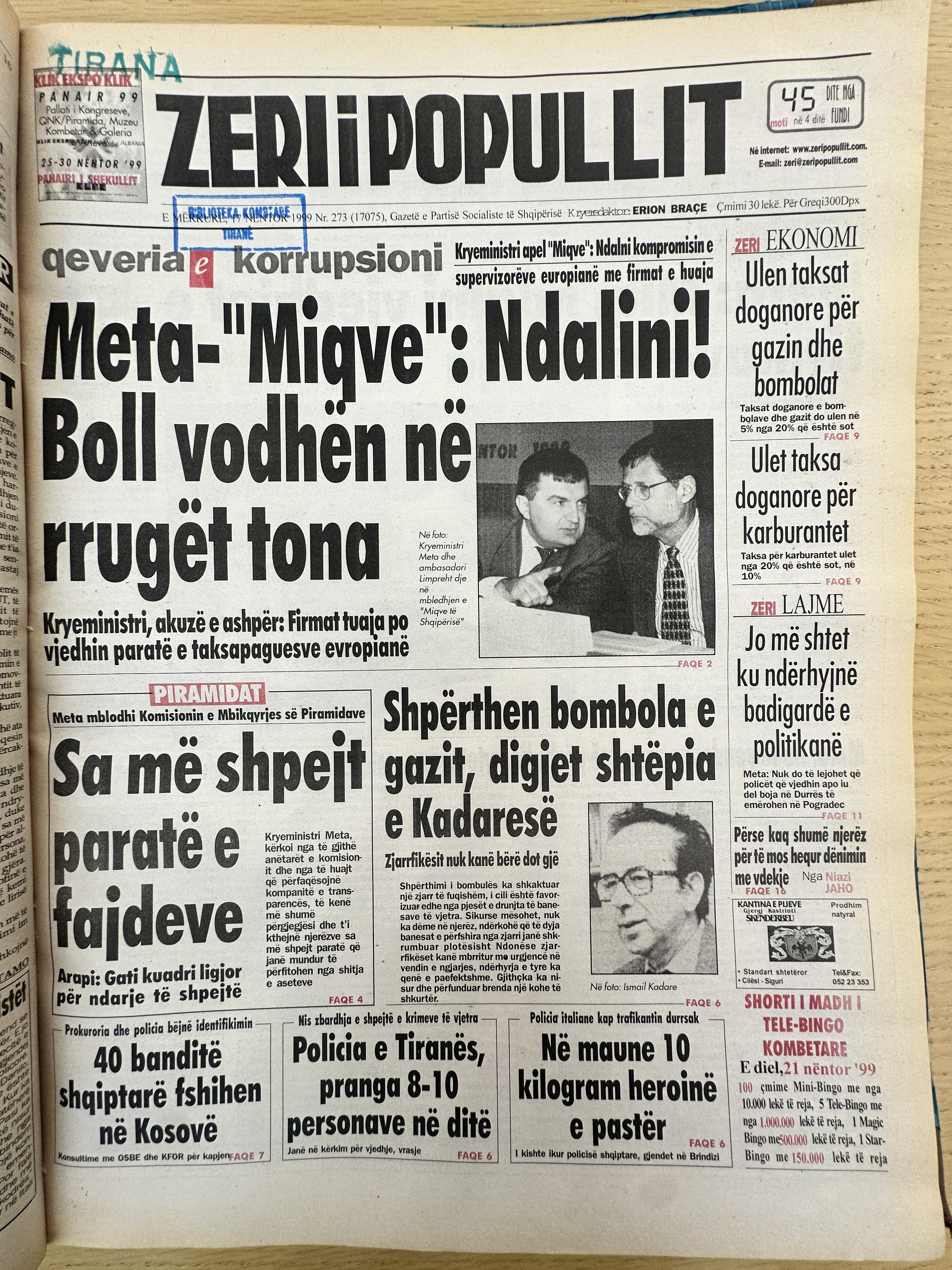 Zëri i Popullit 1999-11-04