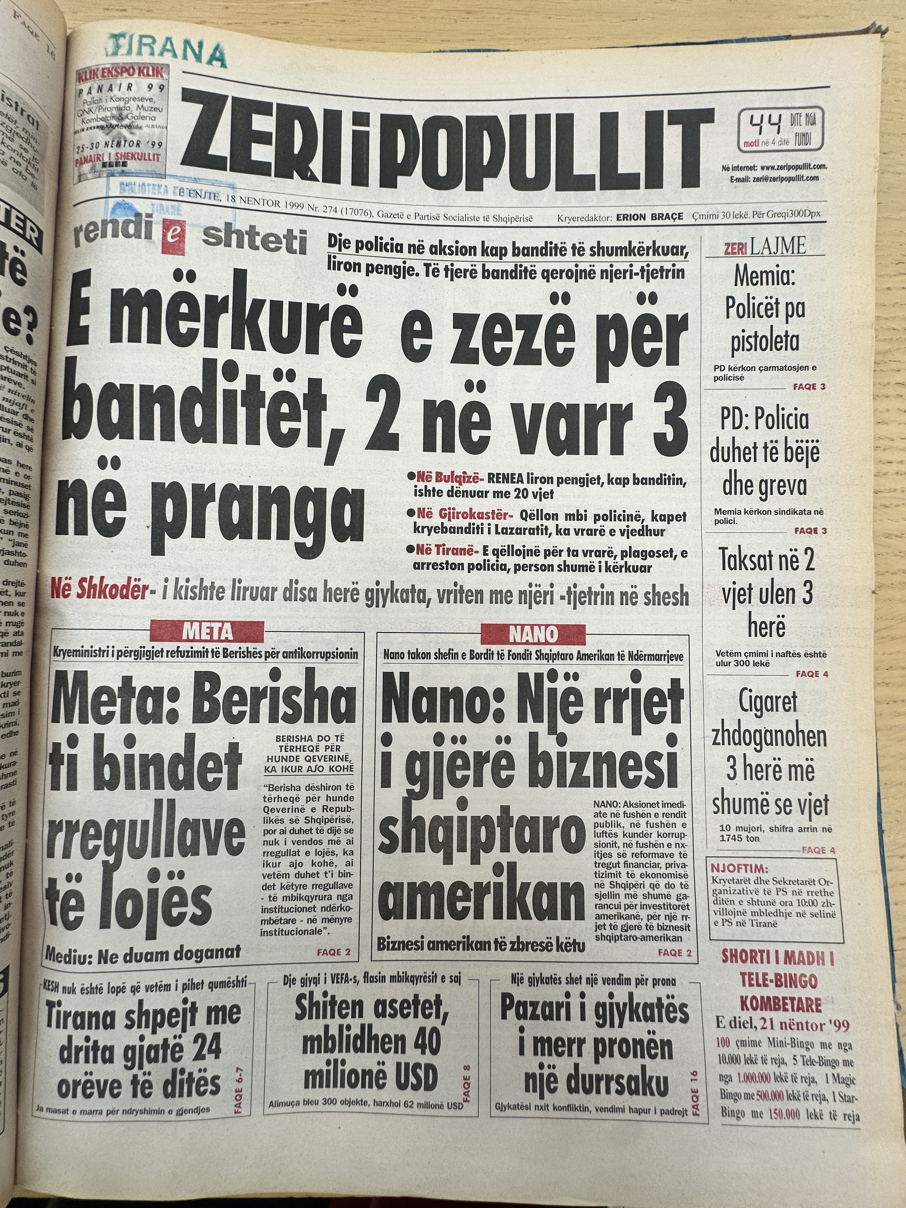 Zëri i Popullit 1999-11-18