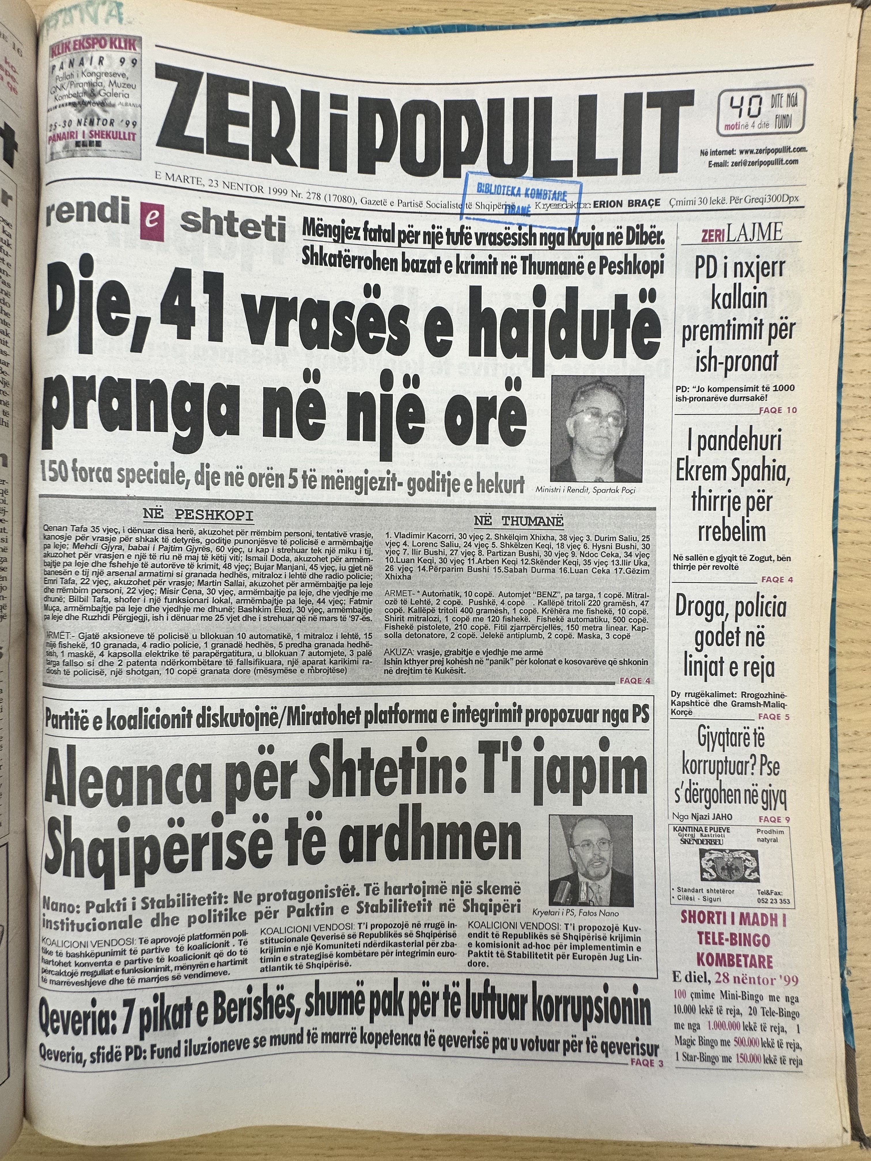 Zëri i Popullit 1999-11-23