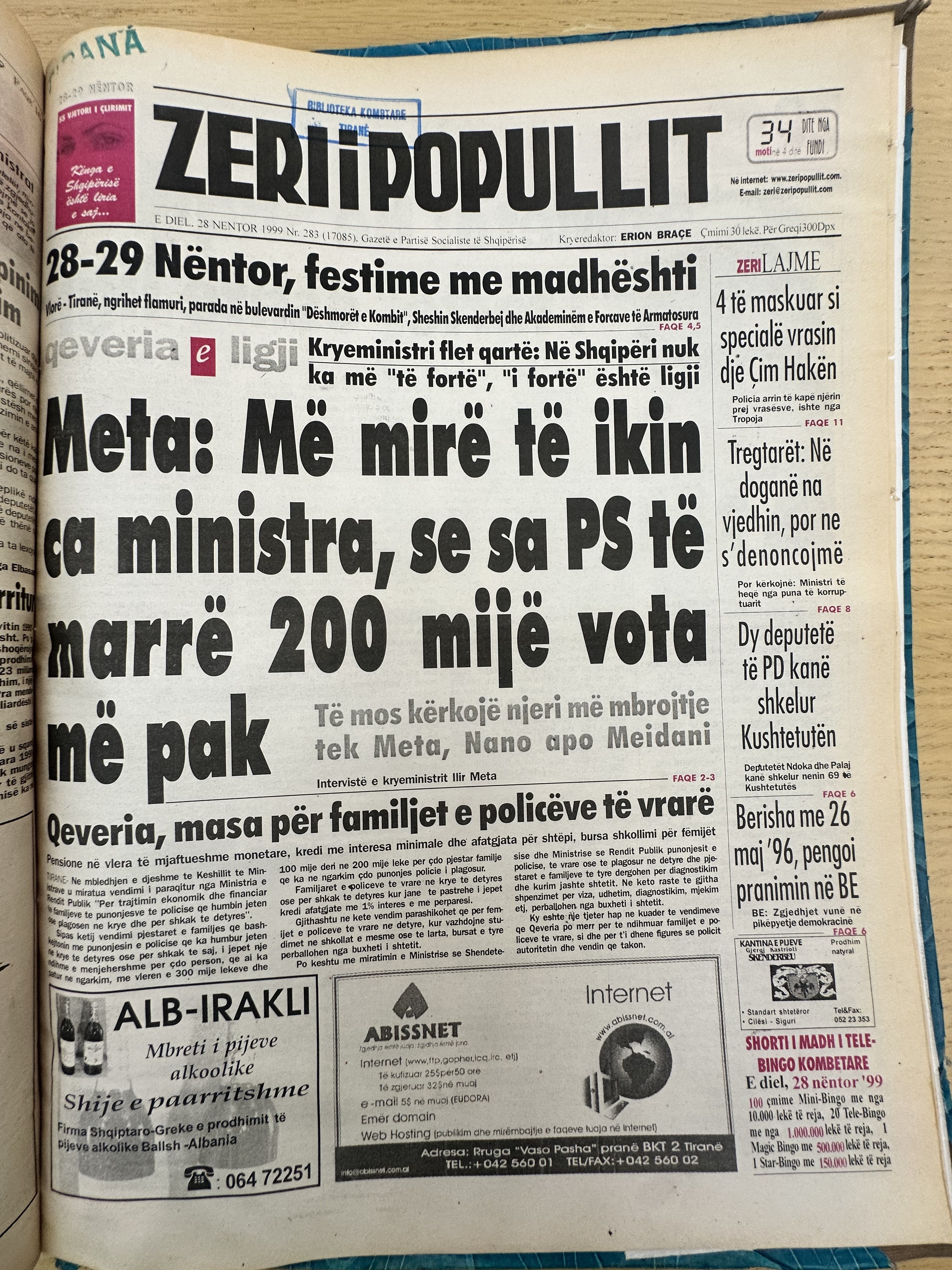Zëri i Popullit 1999-11-28
