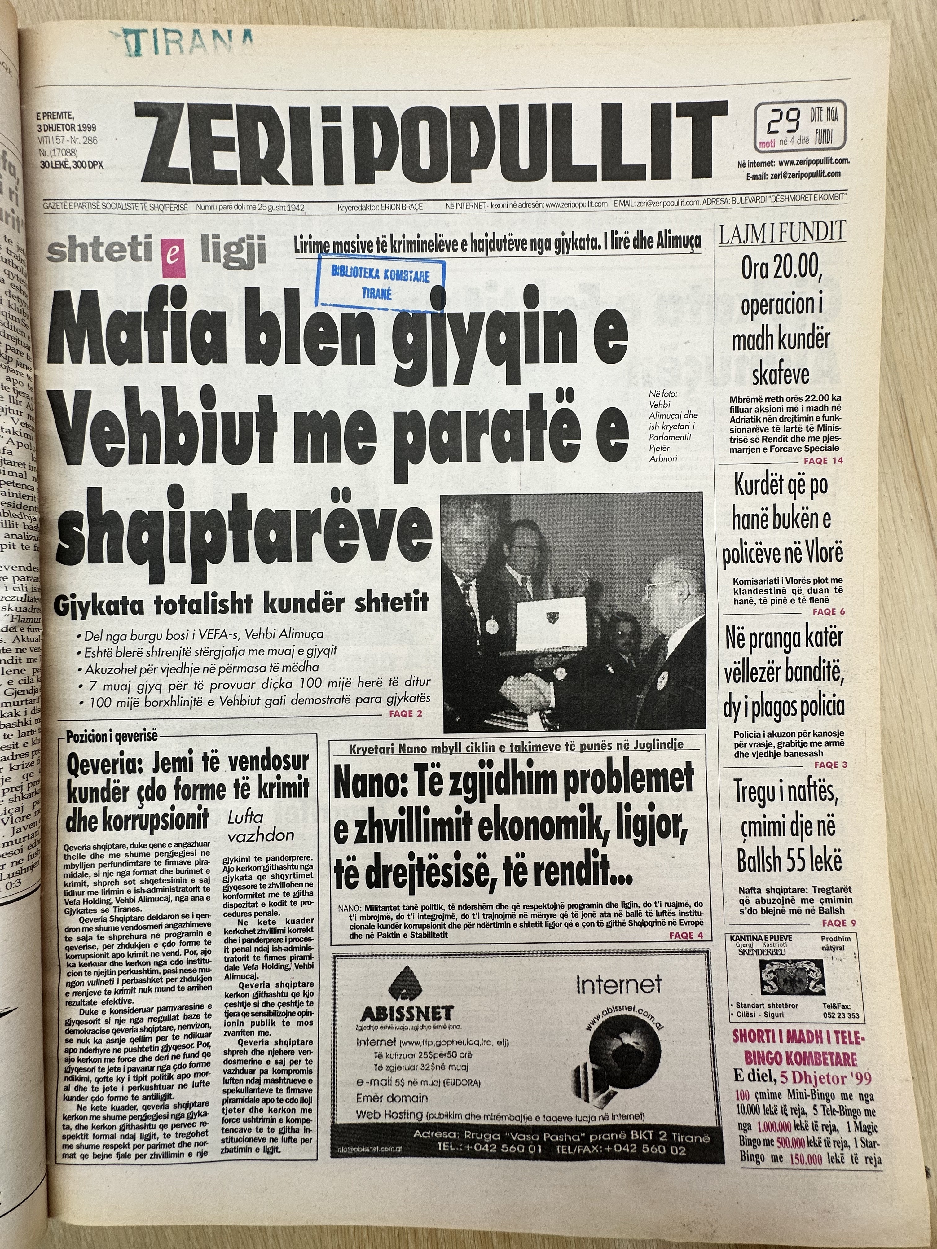 Zëri i Popullit 2003-07-29
