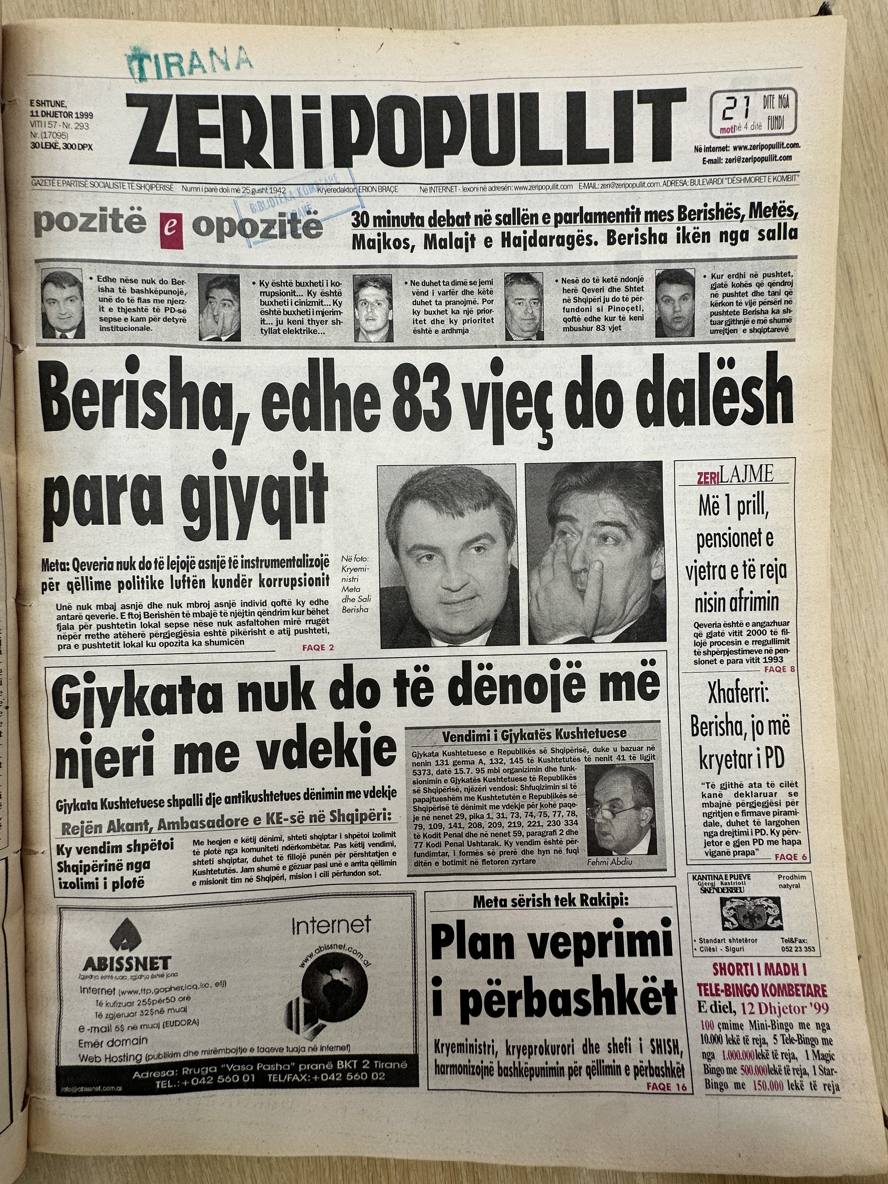Zëri i Popullit 1999-12-11