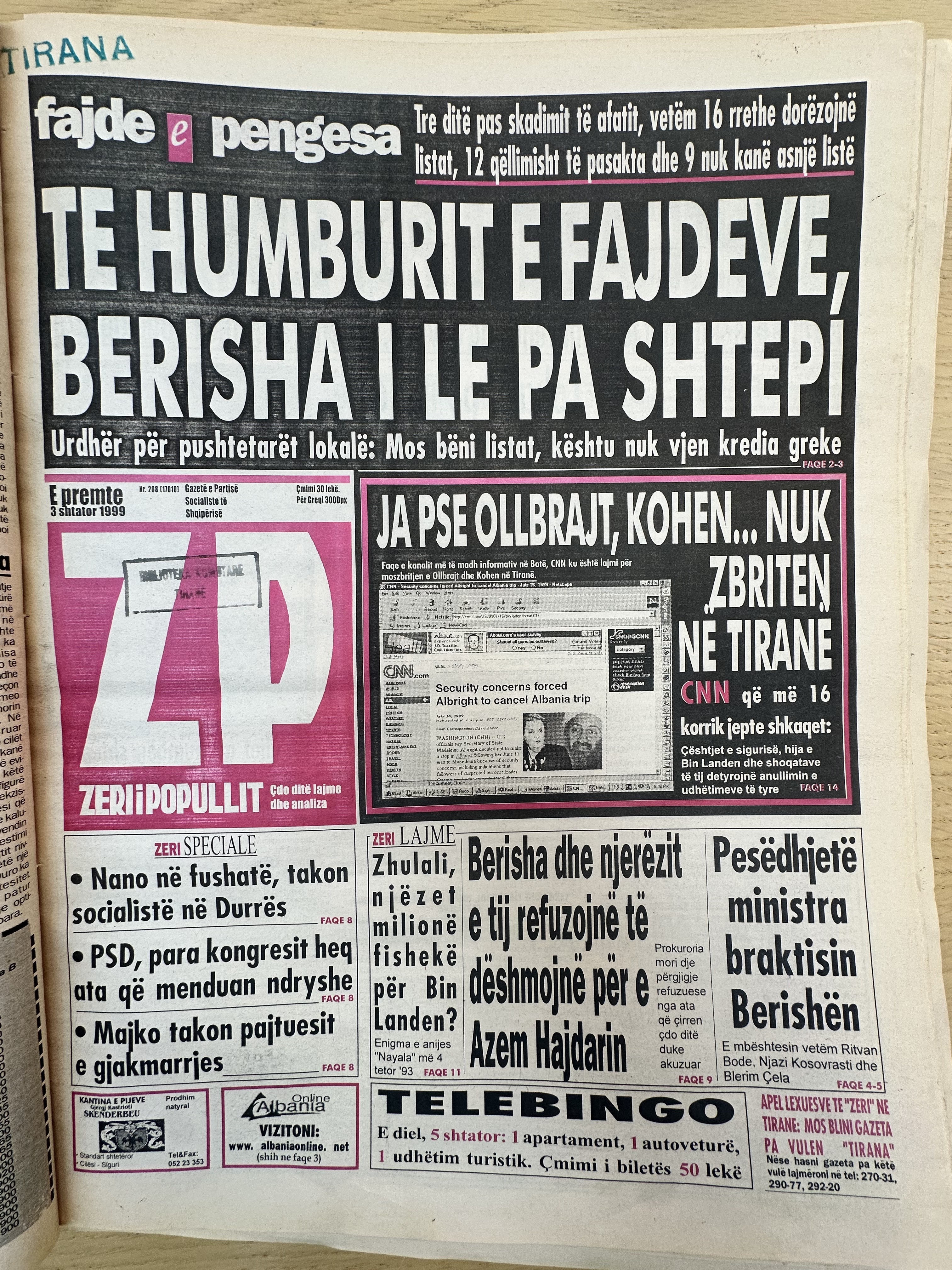 Zëri i Popullit 1999-09-03