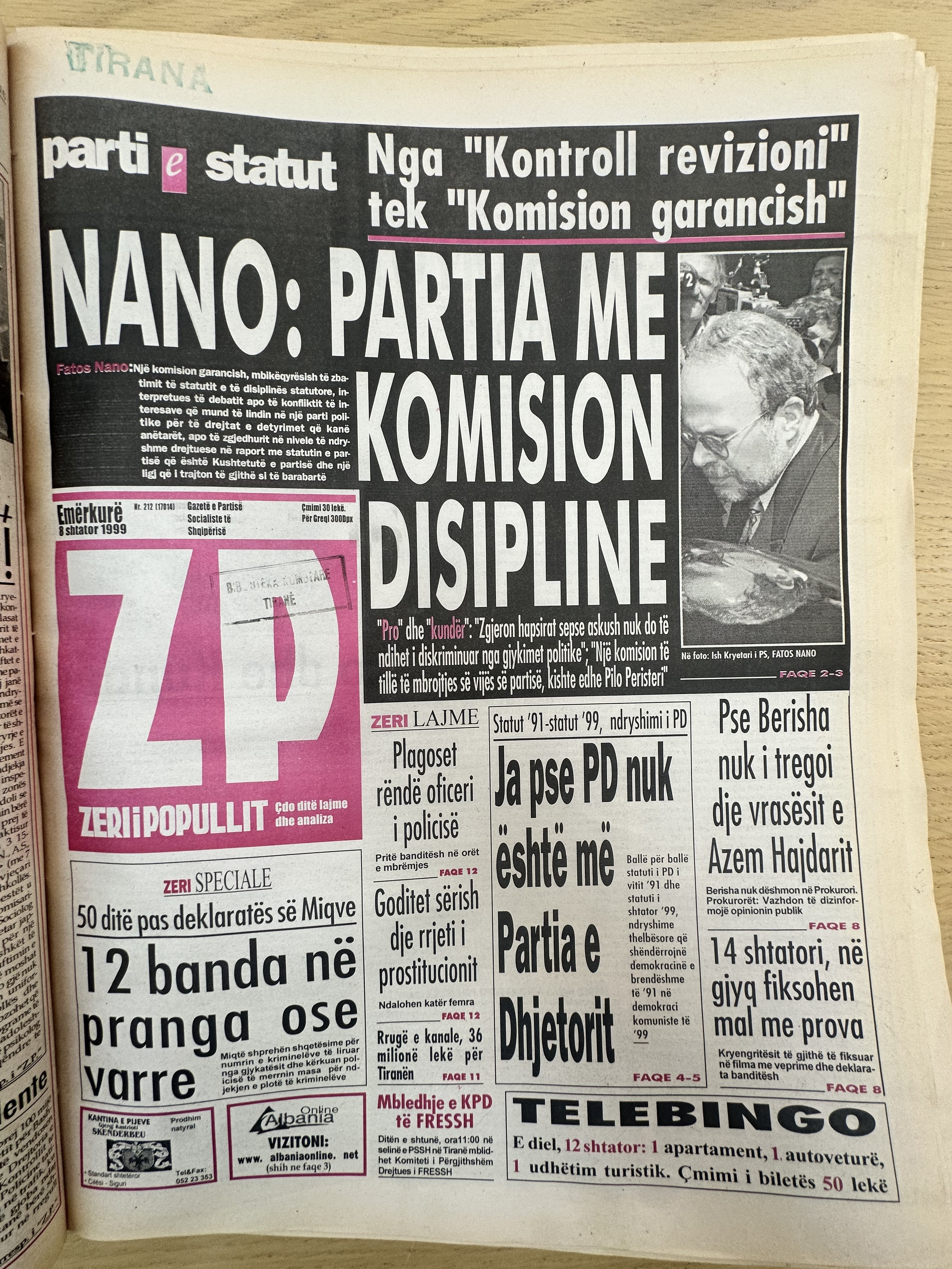 Zëri i Popullit 1999-09-08