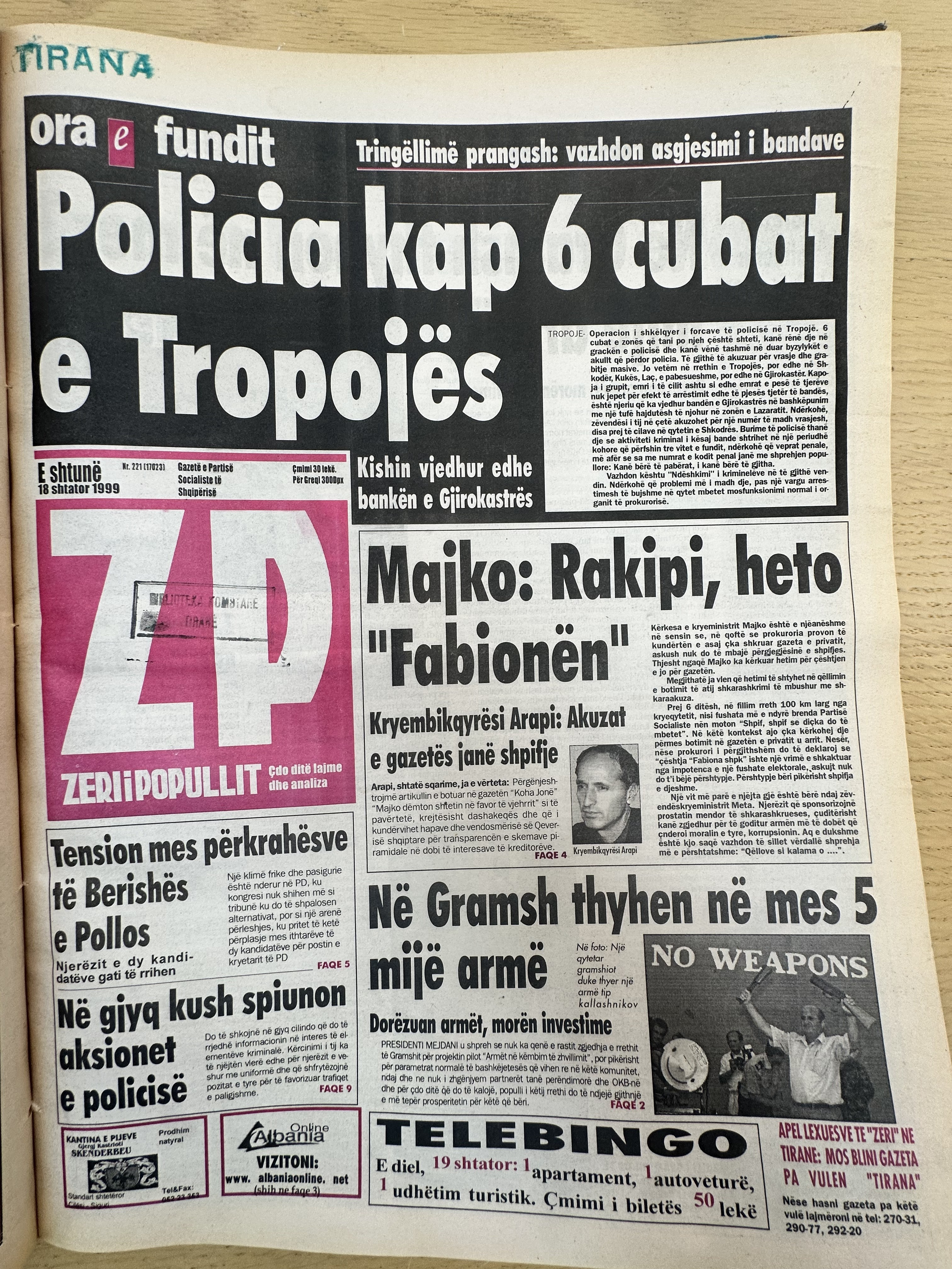 Zëri i Popullit 1999-09-18