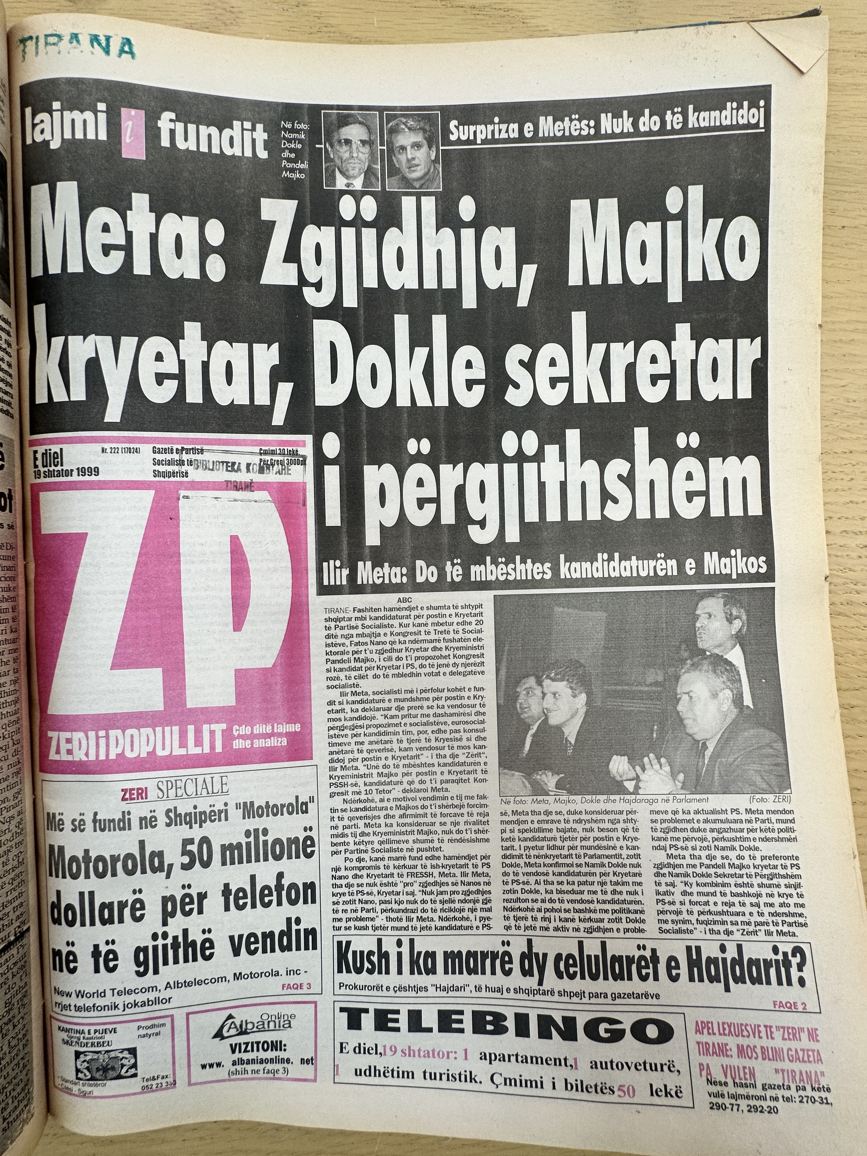 Zëri i Popullit 1999-09-19