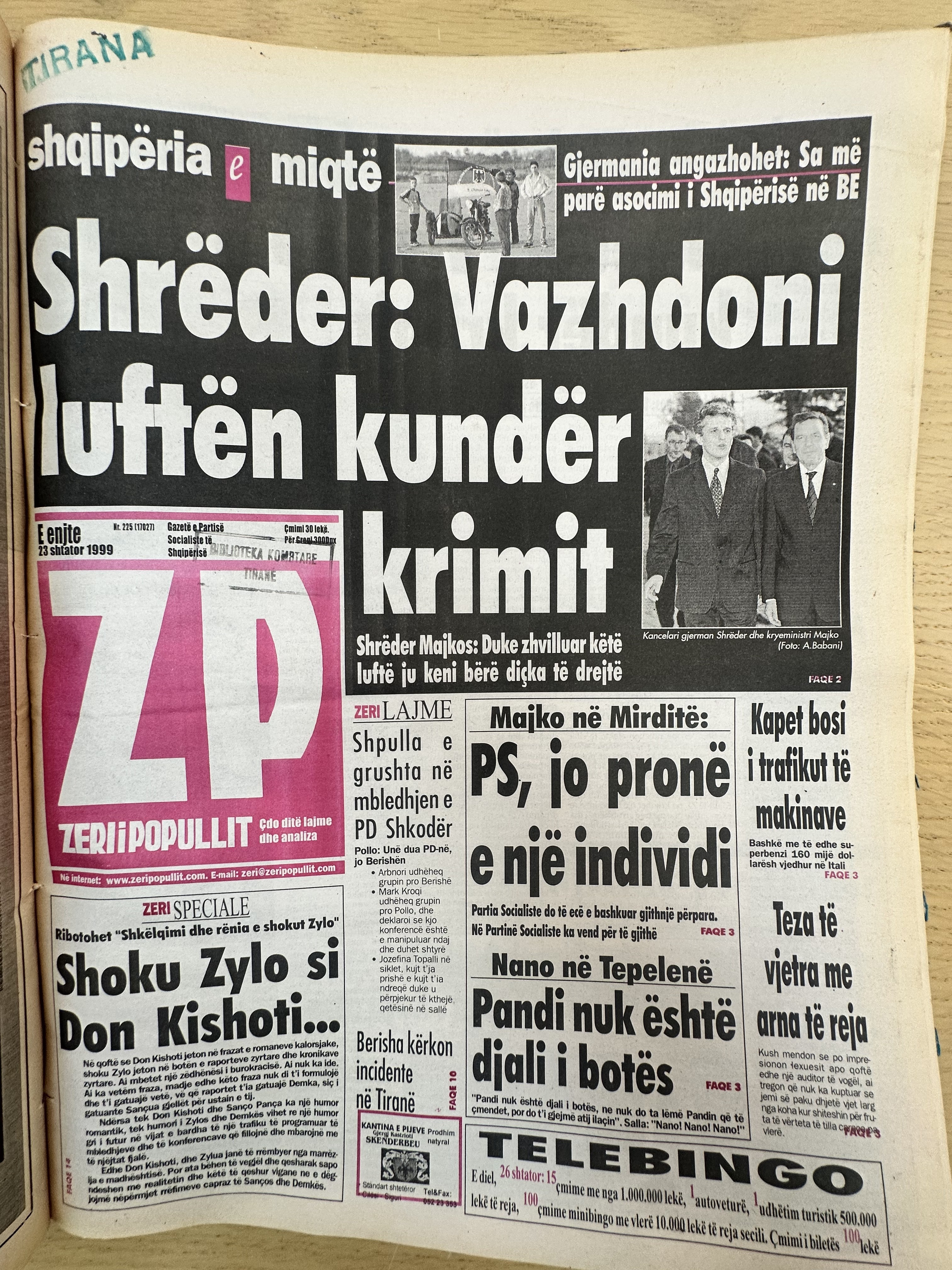 Zëri i Popullit 1999-09-23