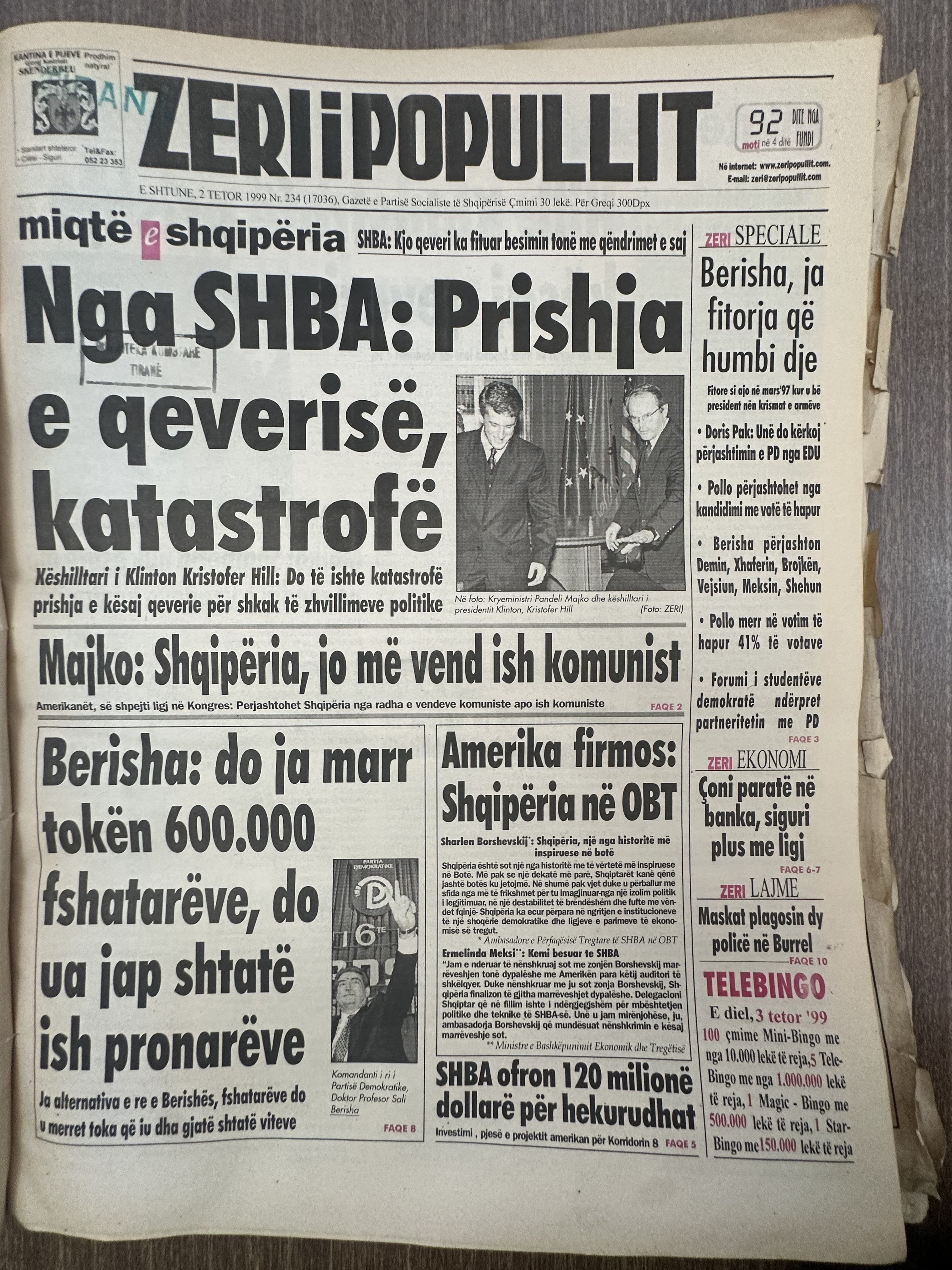 Zëri i Popullit 1999-10-02