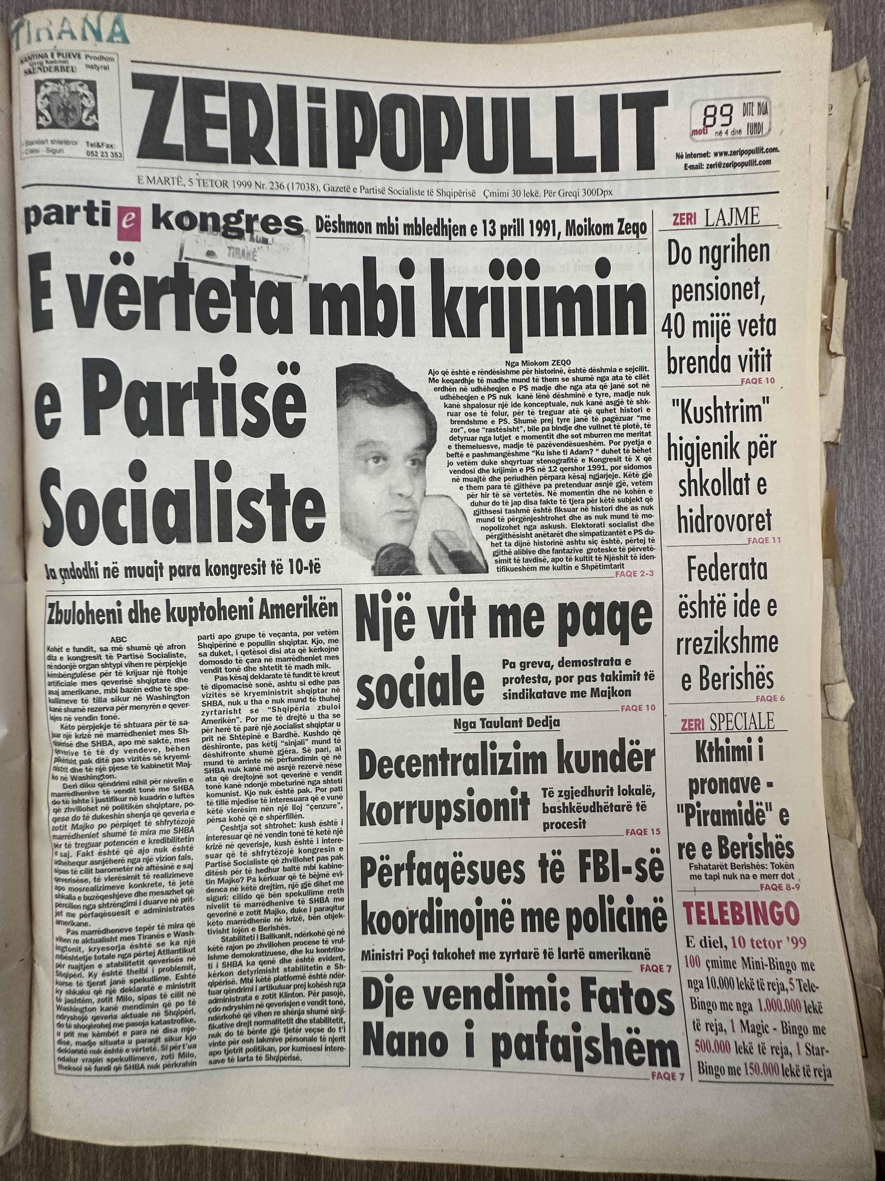 Zëri i Popullit 1999-10-05