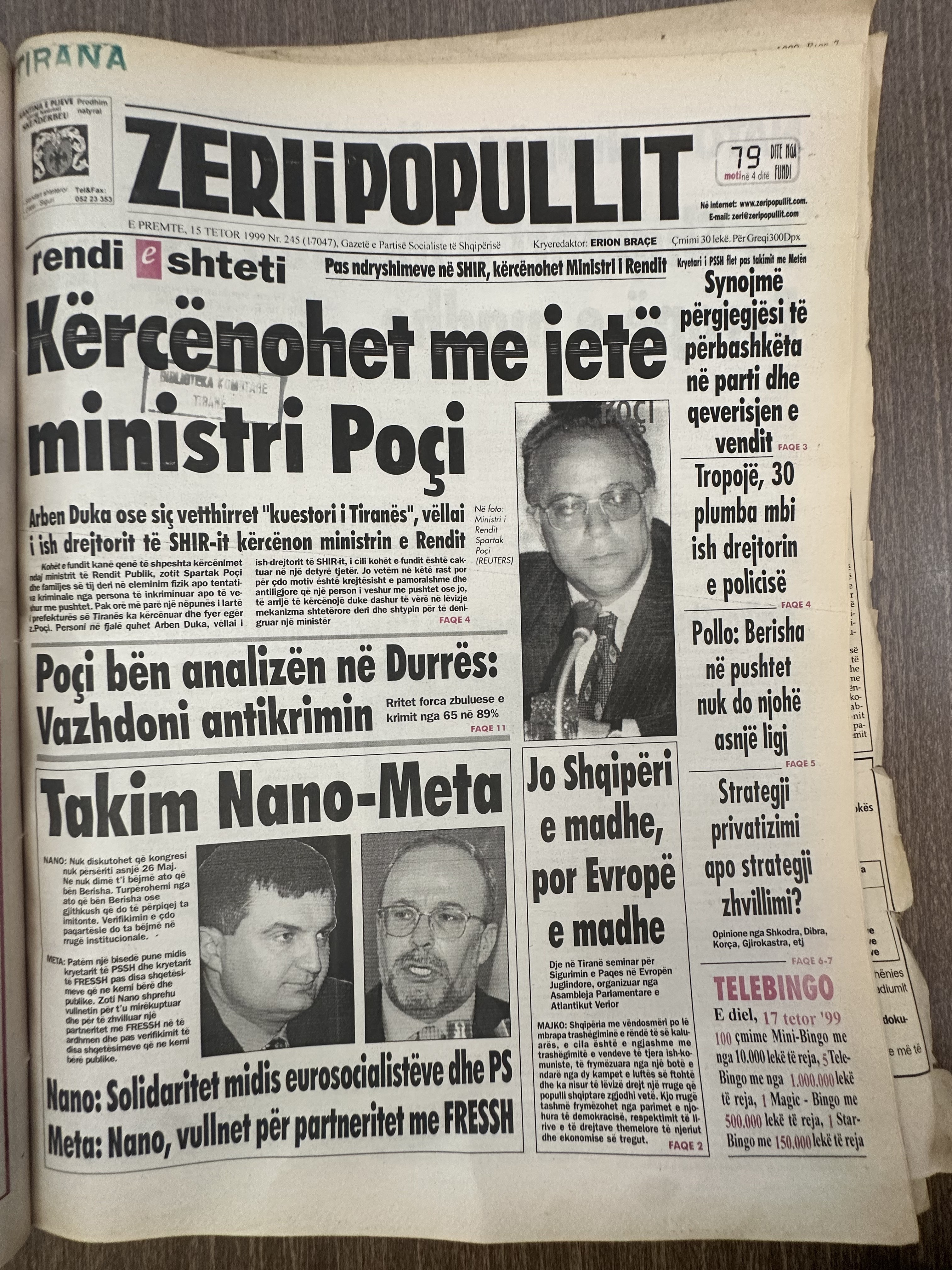 Zëri i Popullit 1999-10-15