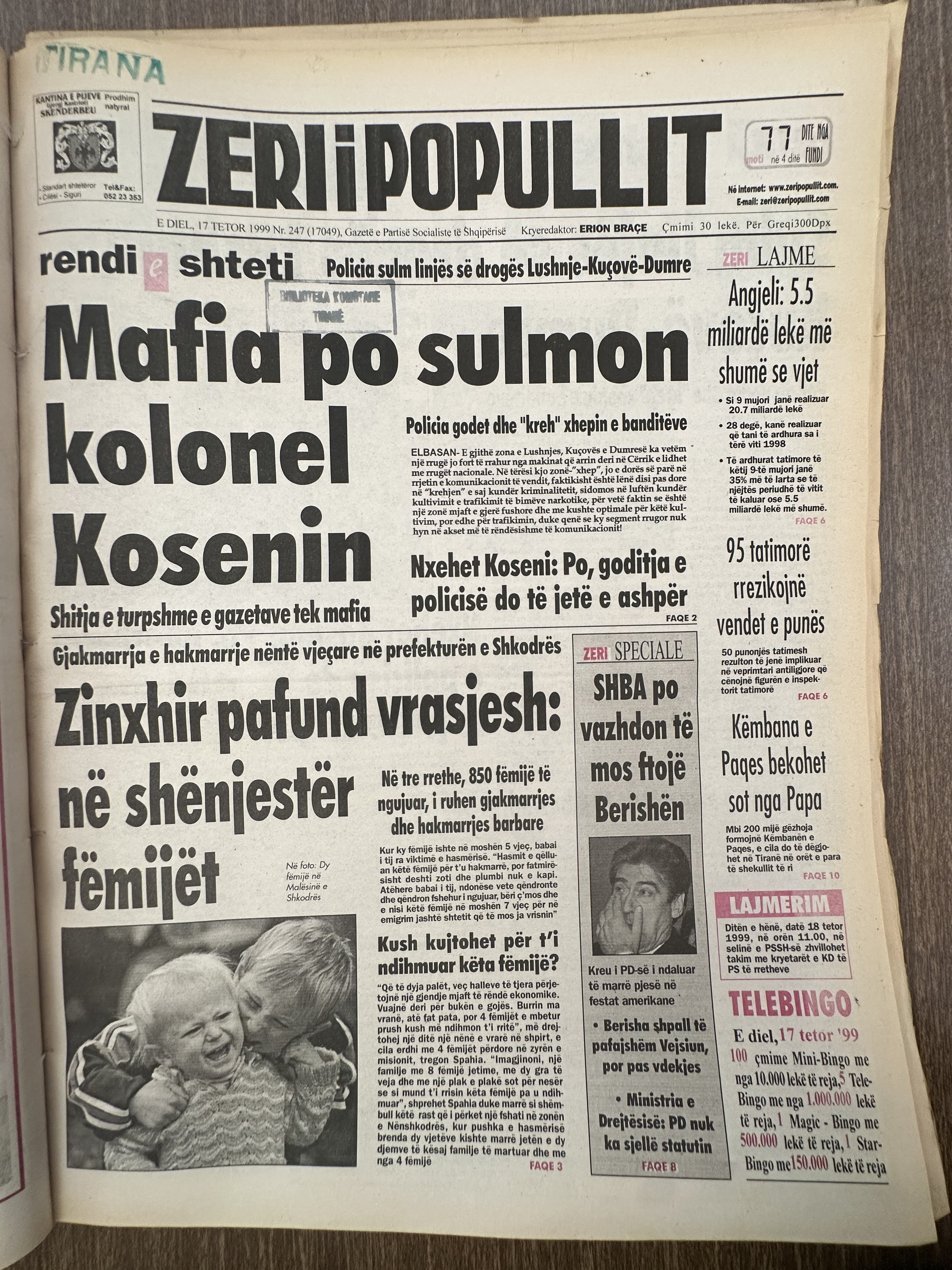 Zëri i Popullit 1999-10-17