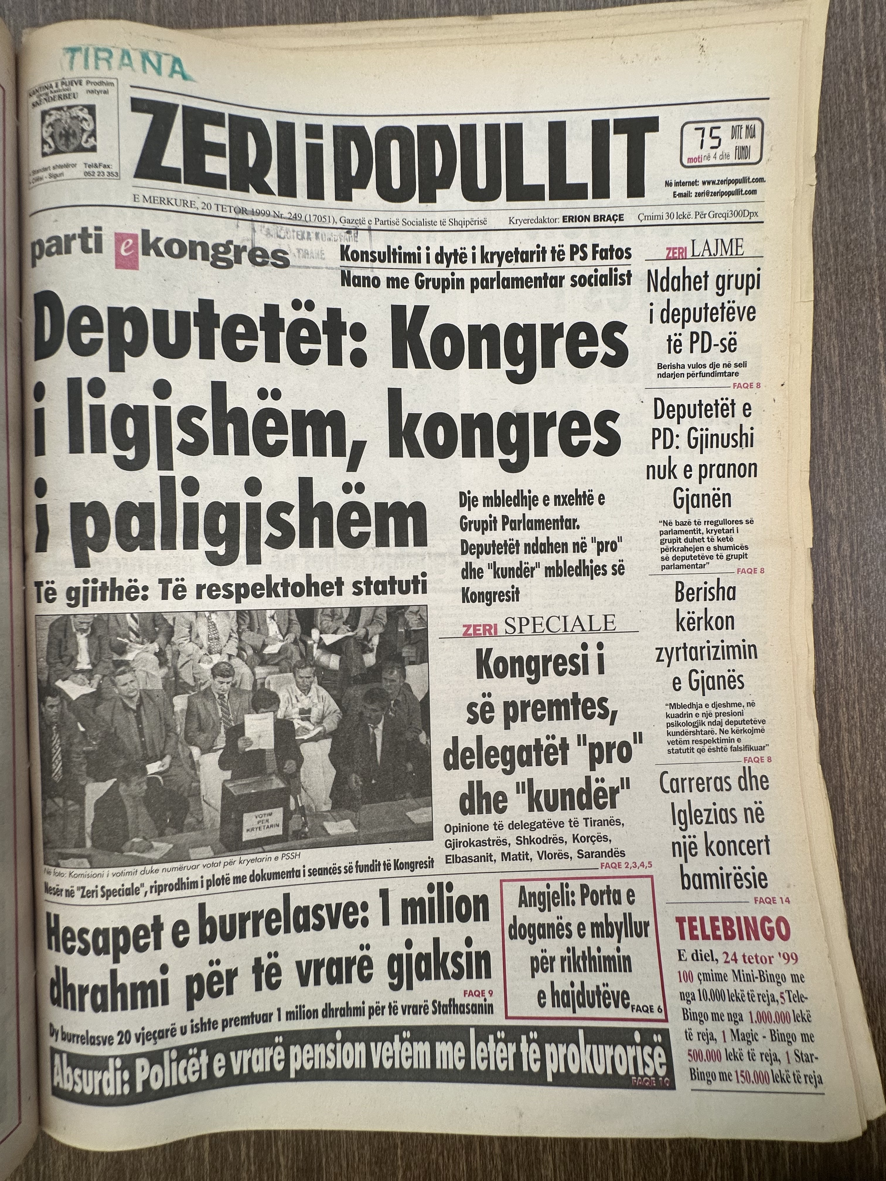 Zëri i Popullit 1999-10-20