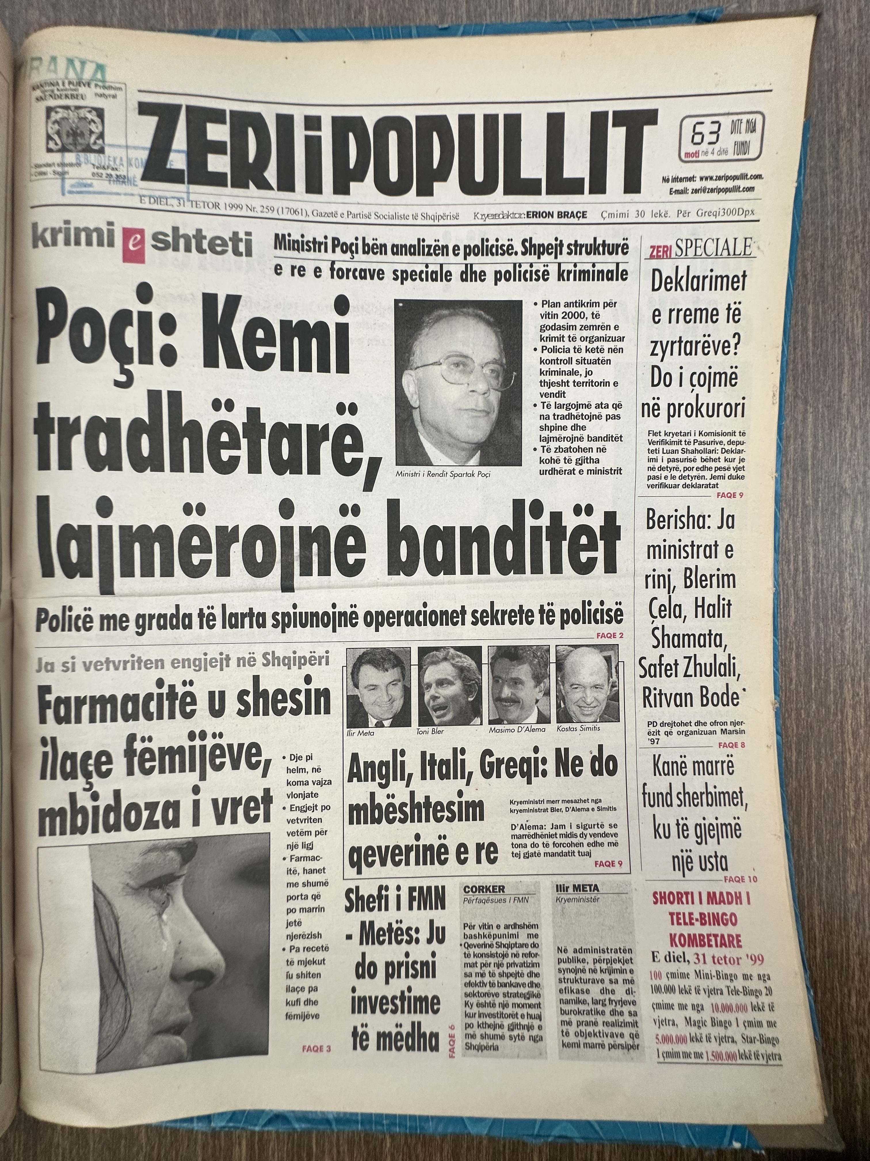 Zëri i Popullit 1999-10-31
