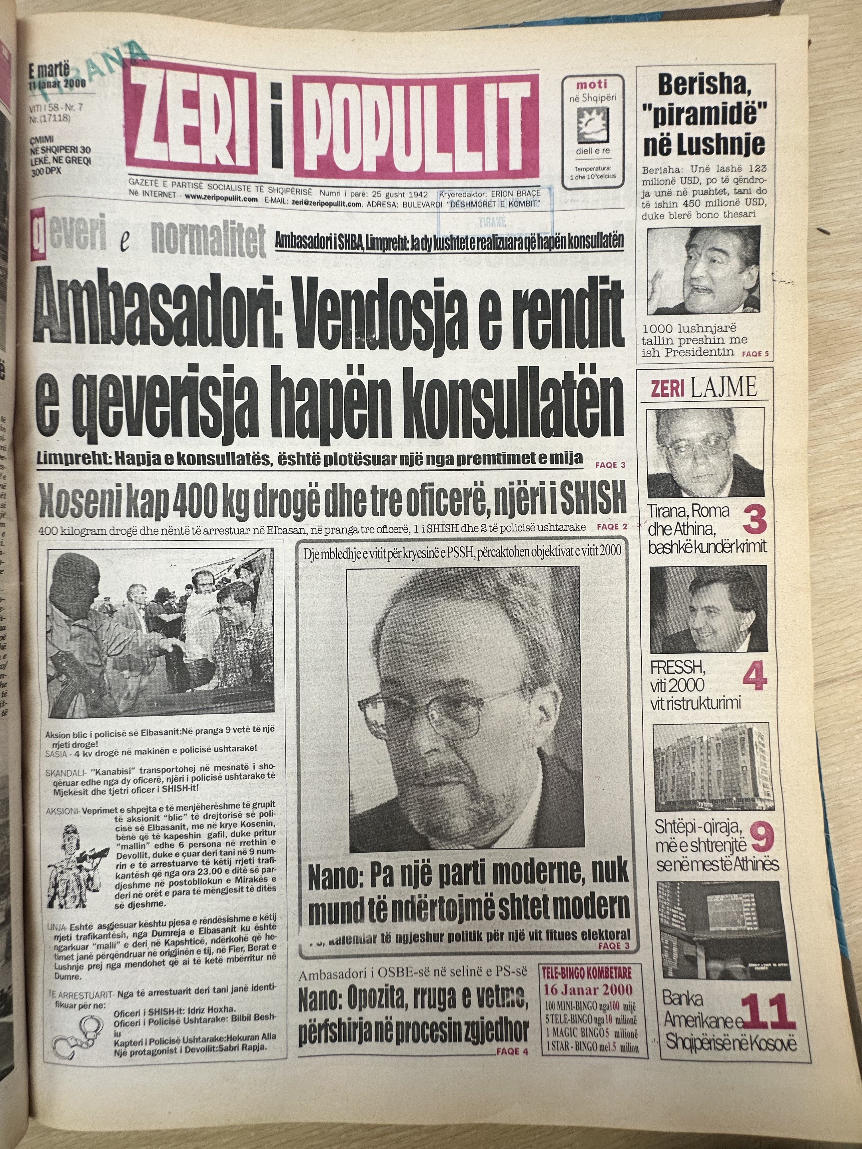 Zëri i Popullit 2000-01-11
