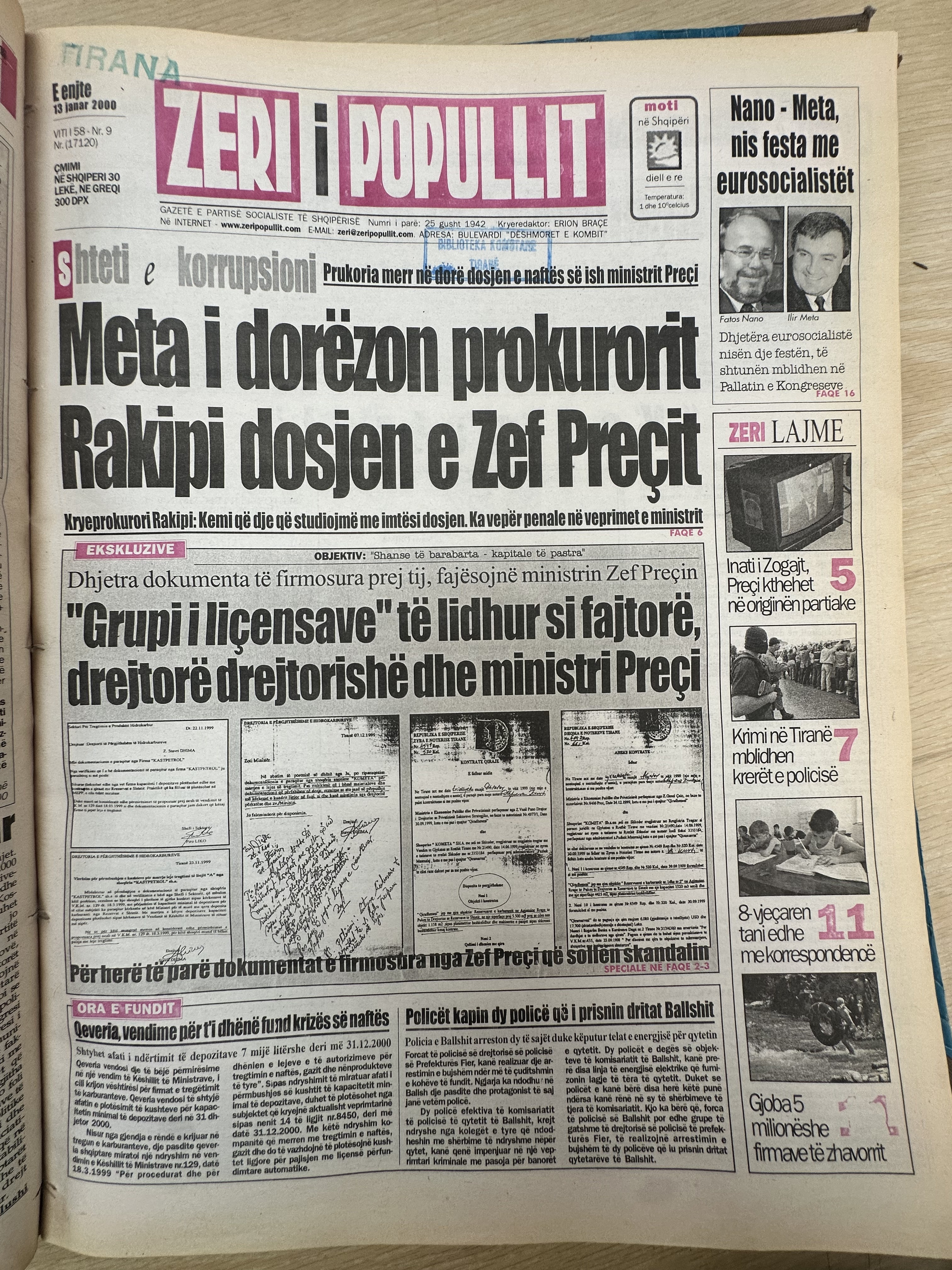 Zëri i Popullit 2000-01-18