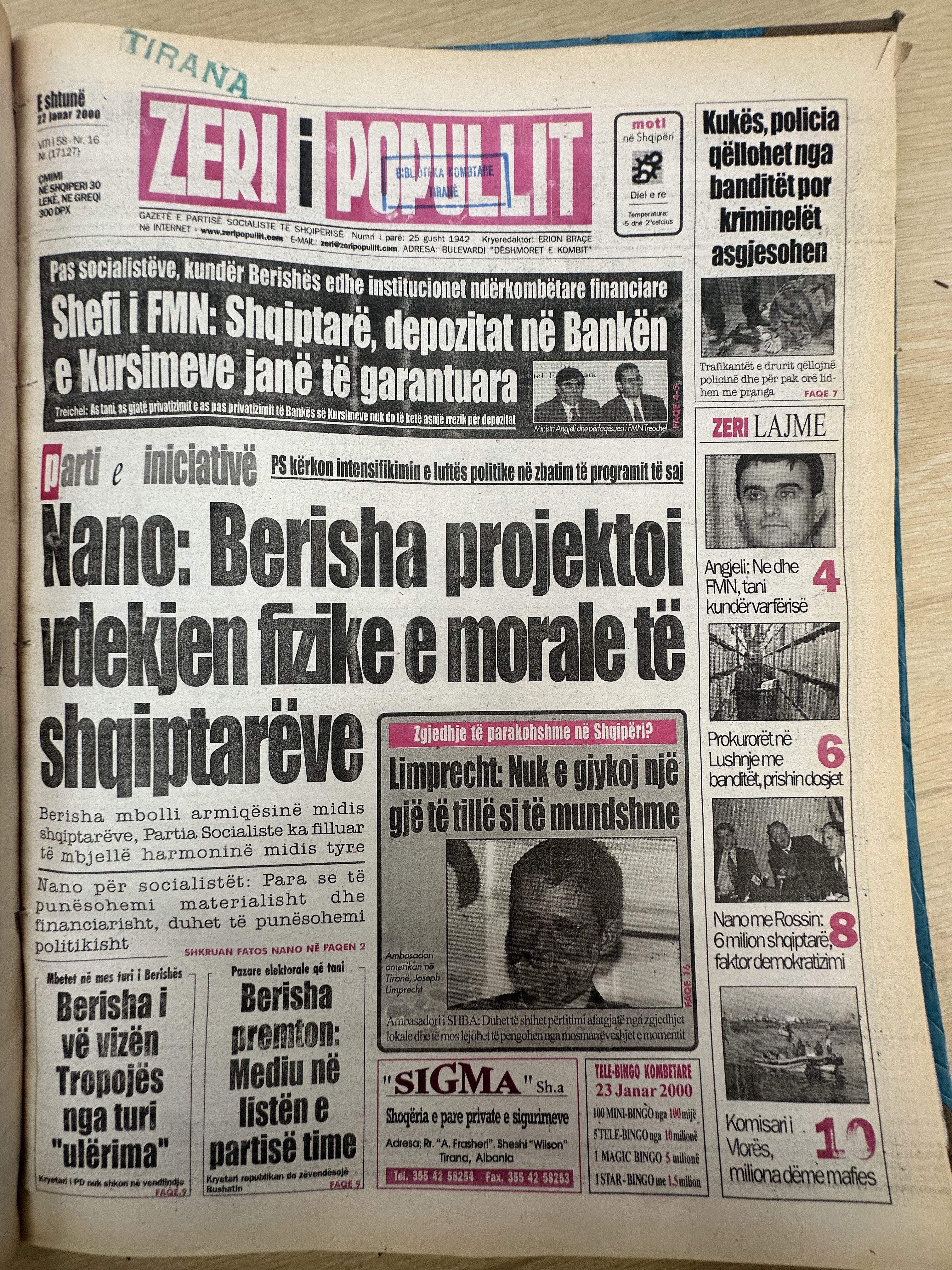Zëri i Popullit 2000-04-22