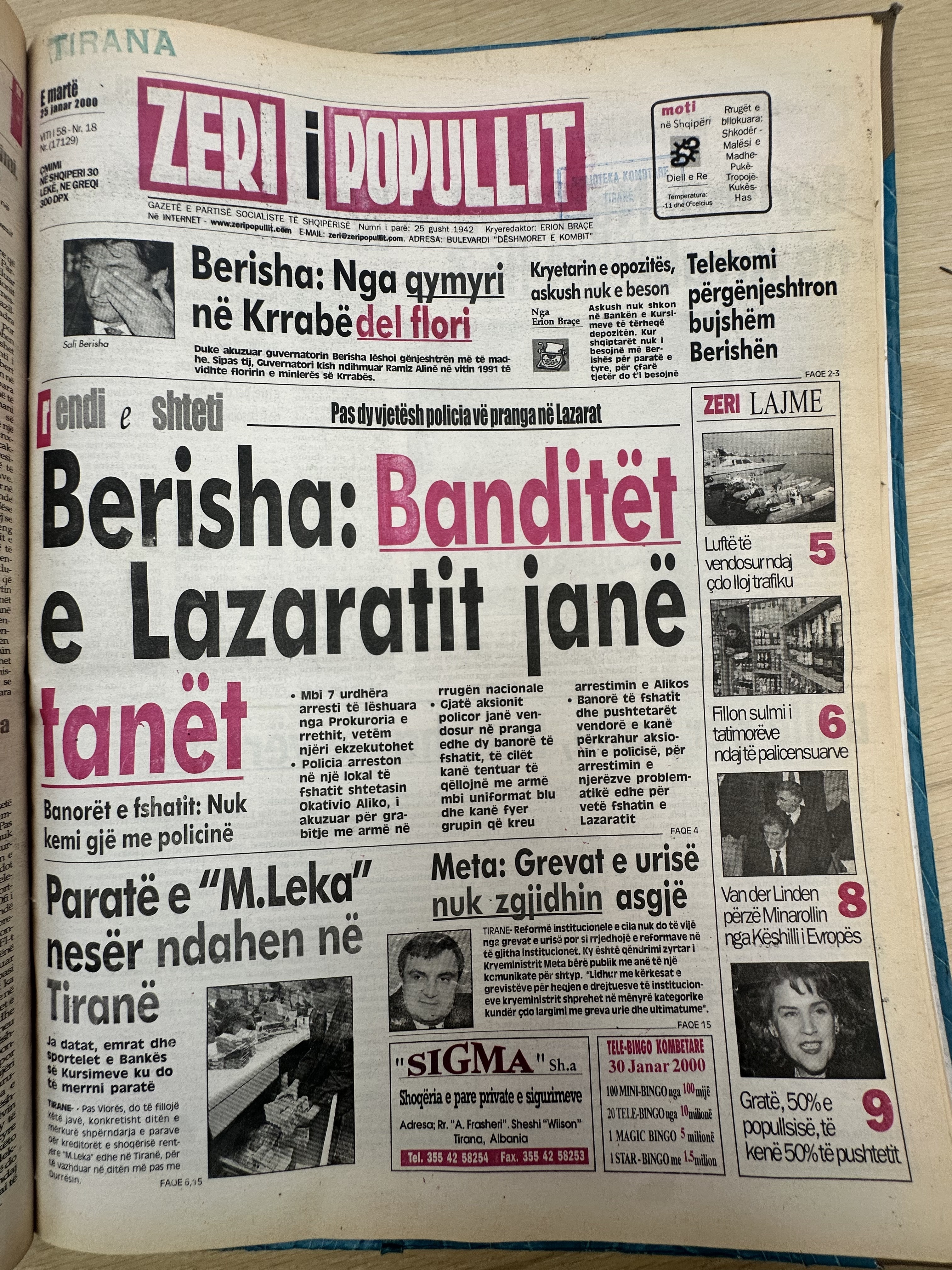 Zëri i Popullit 2000-01-25
