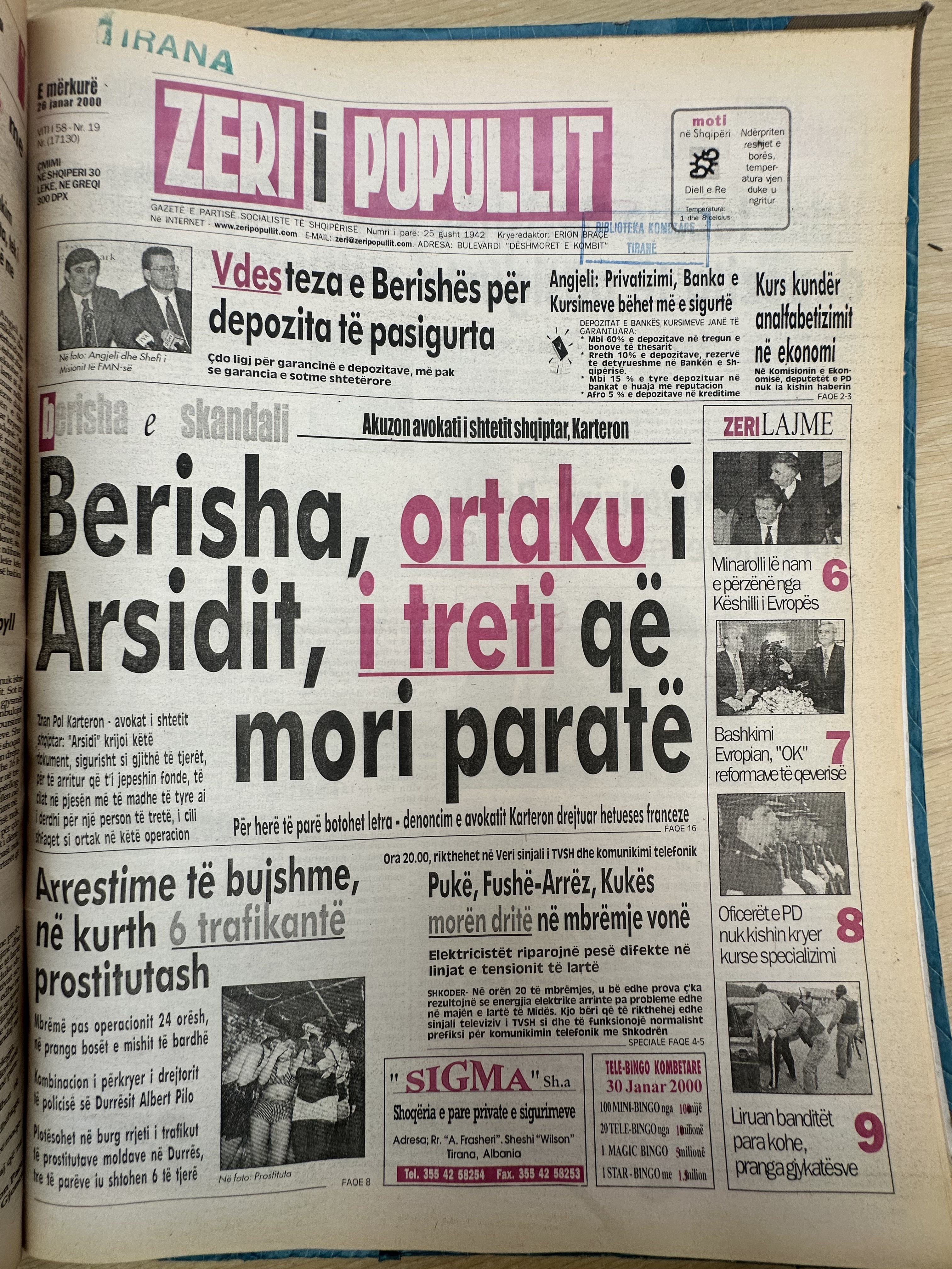 Zëri i Popullit 2000-01-26