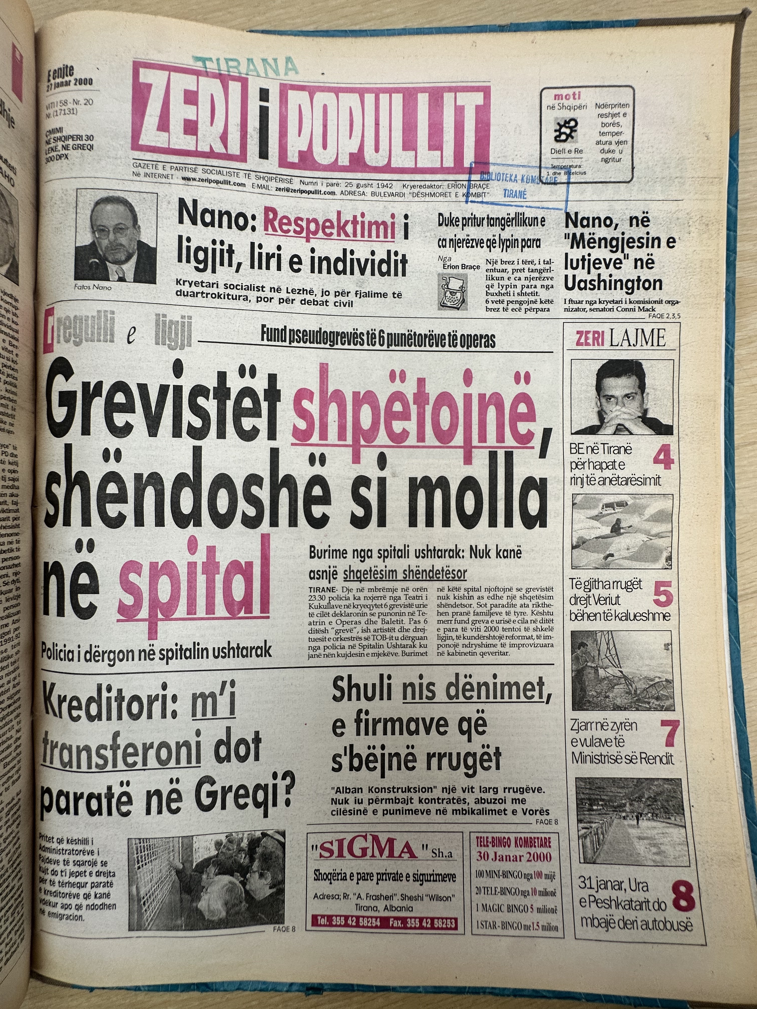 Zëri i Popullit 2000-01-31