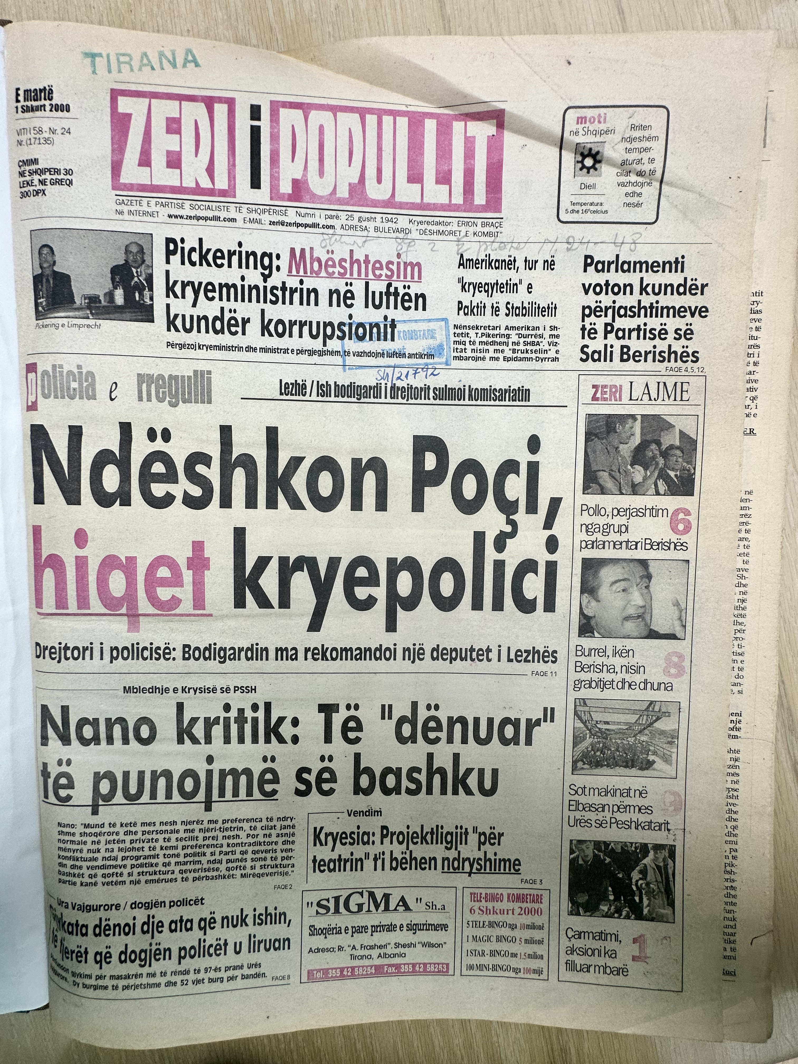 Zëri i Popullit 2000-02-01
