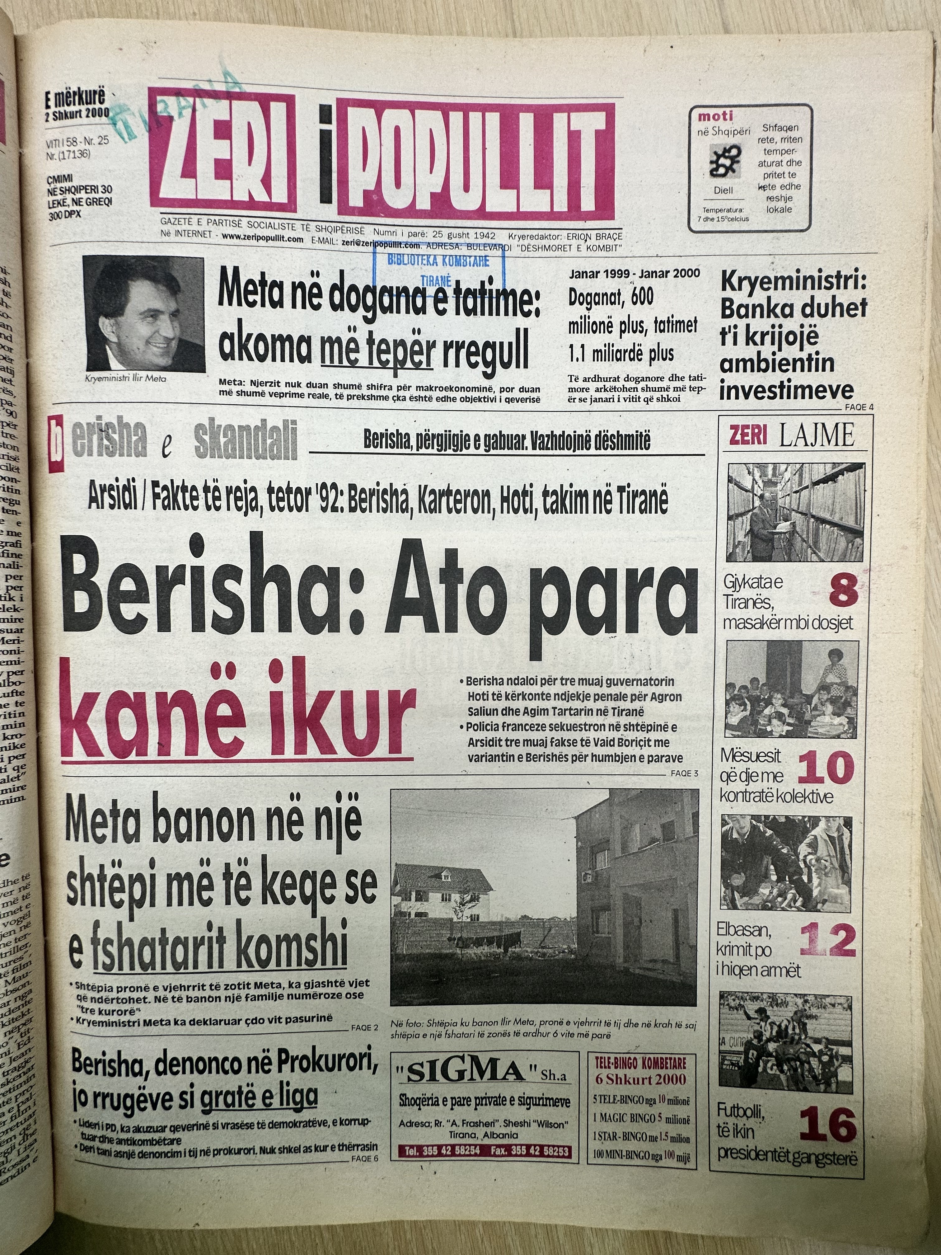 Zëri i Popullit 2000-02-02