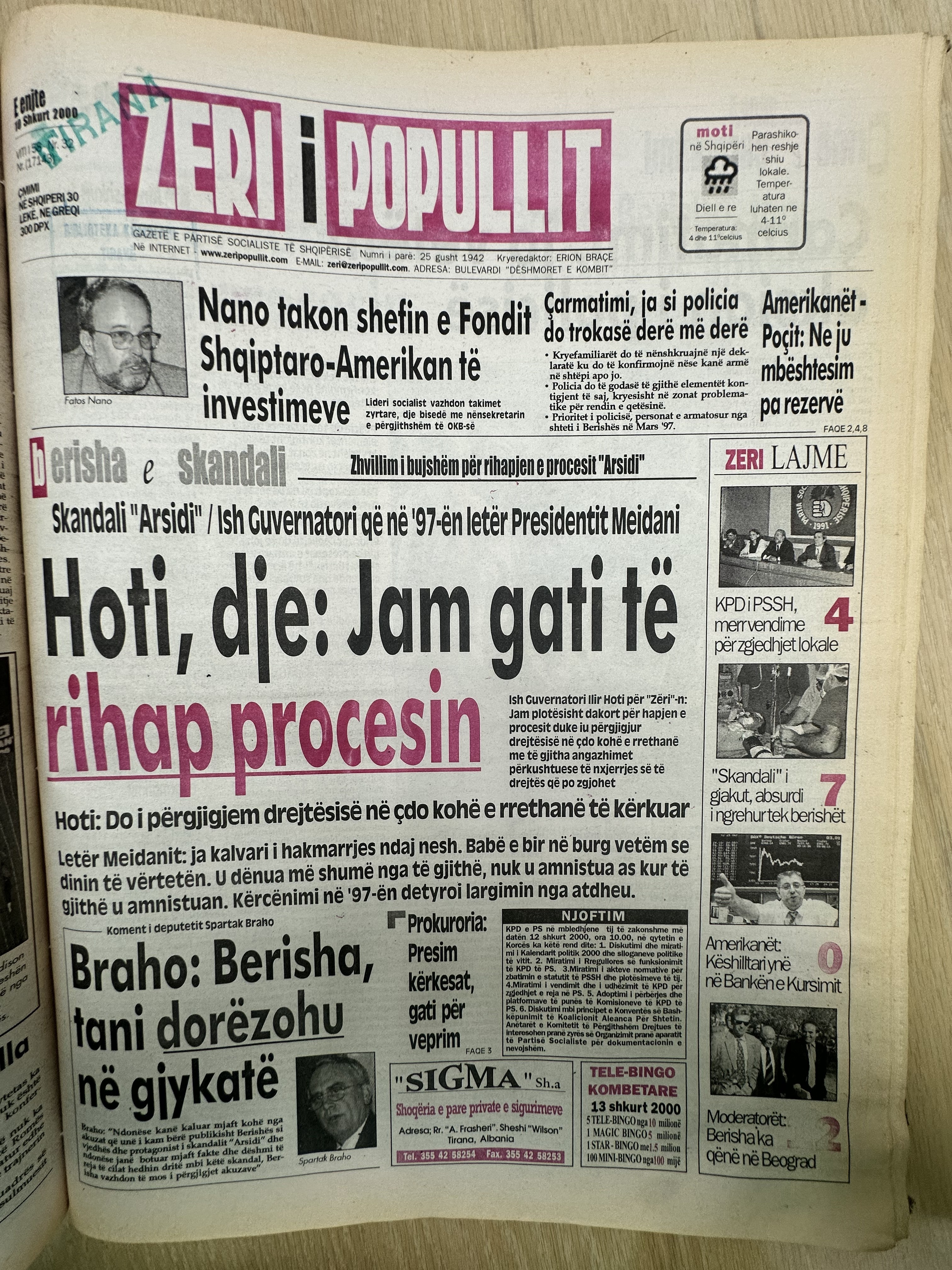 Zëri i Popullit 2000-02-13