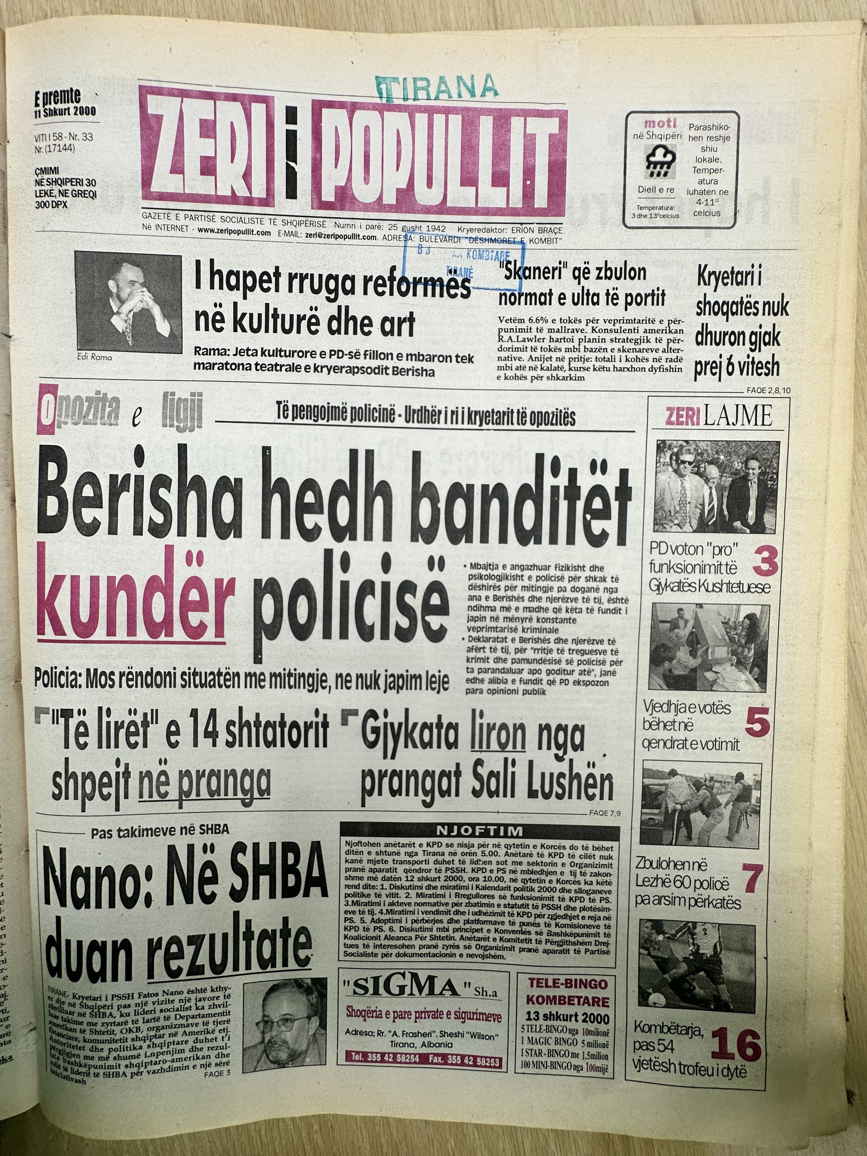 Zëri i Popullit 2000-02-11