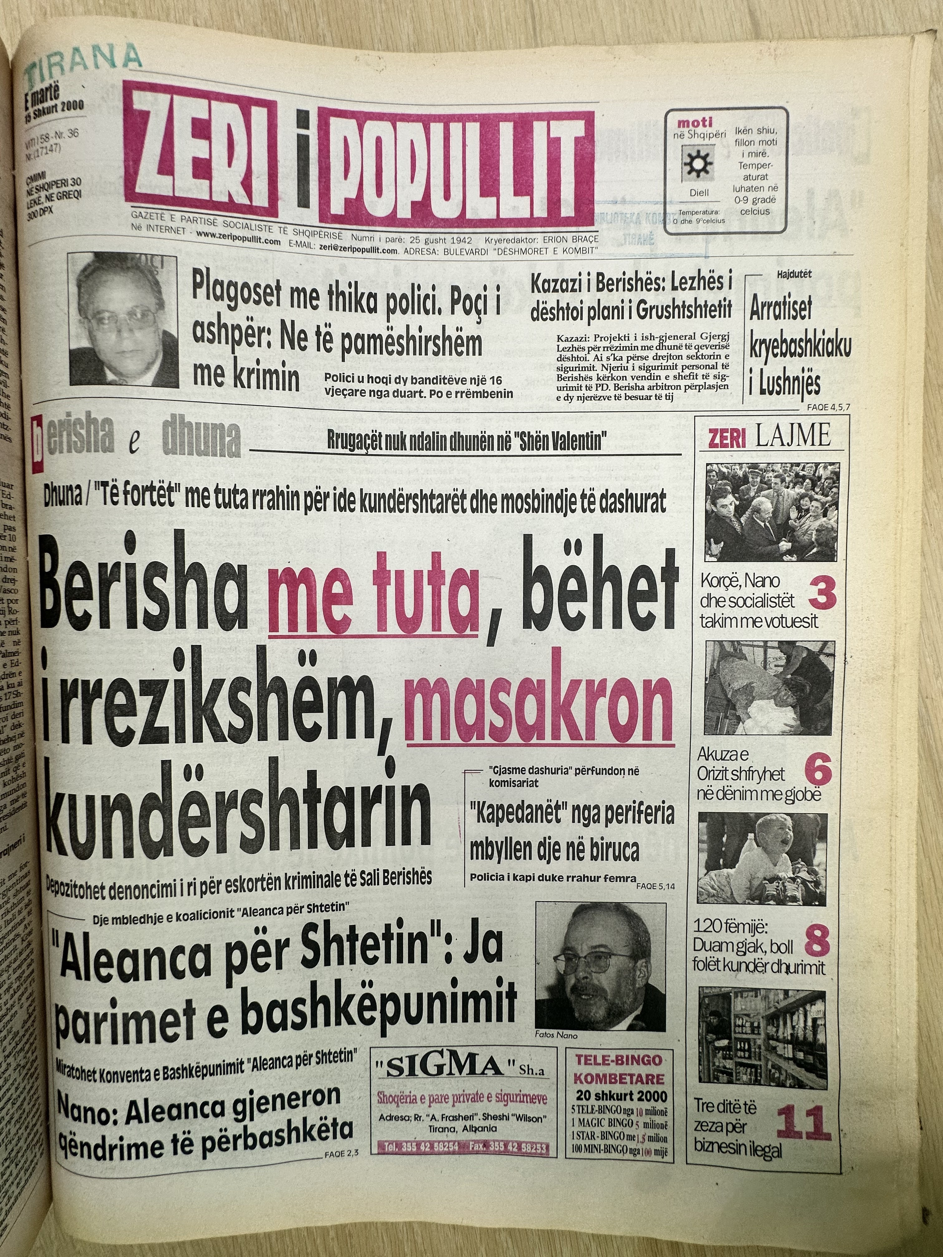Zëri i Popullit 2000-02-18