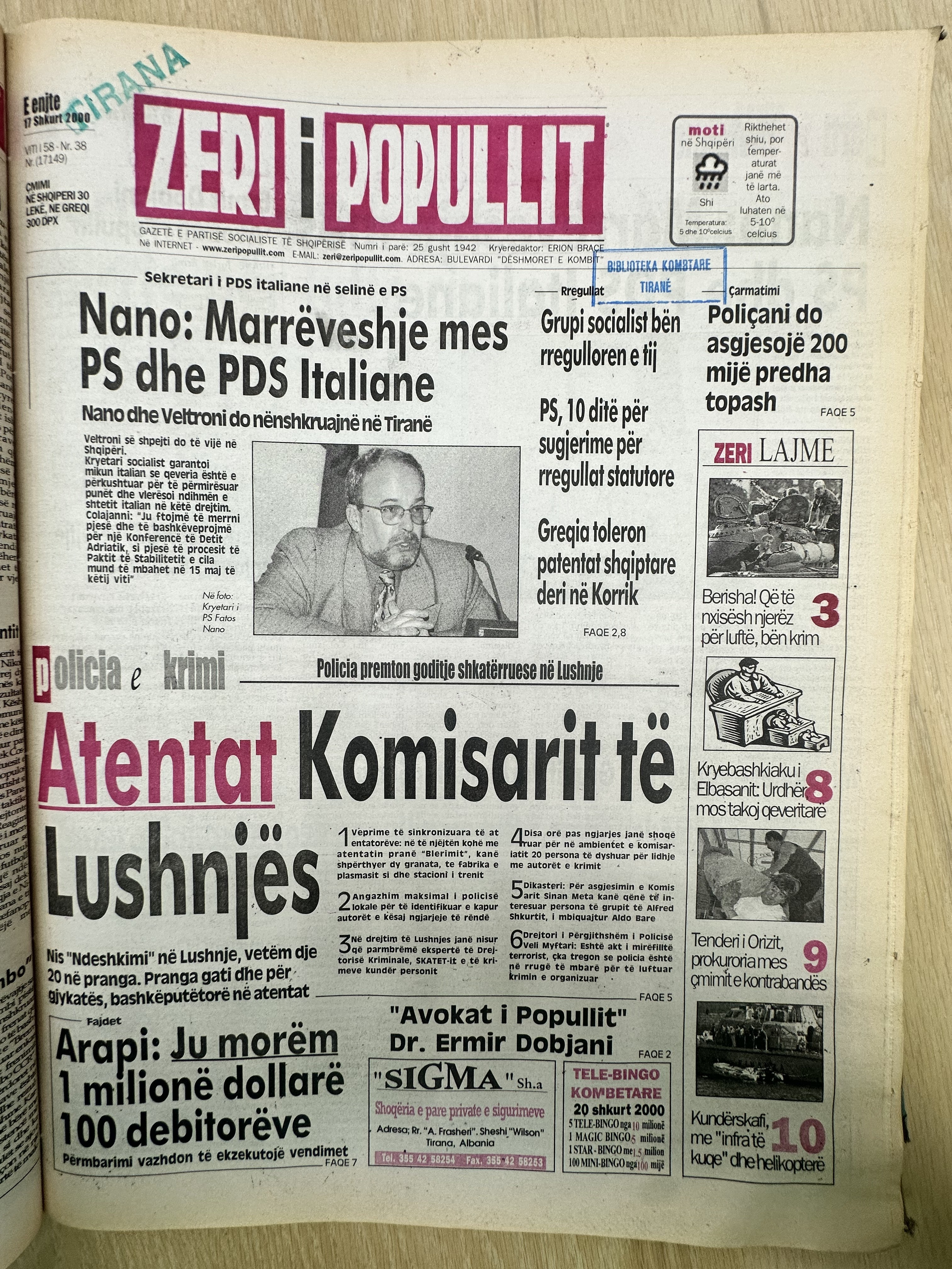 Zëri i Popullit 2000-02-17