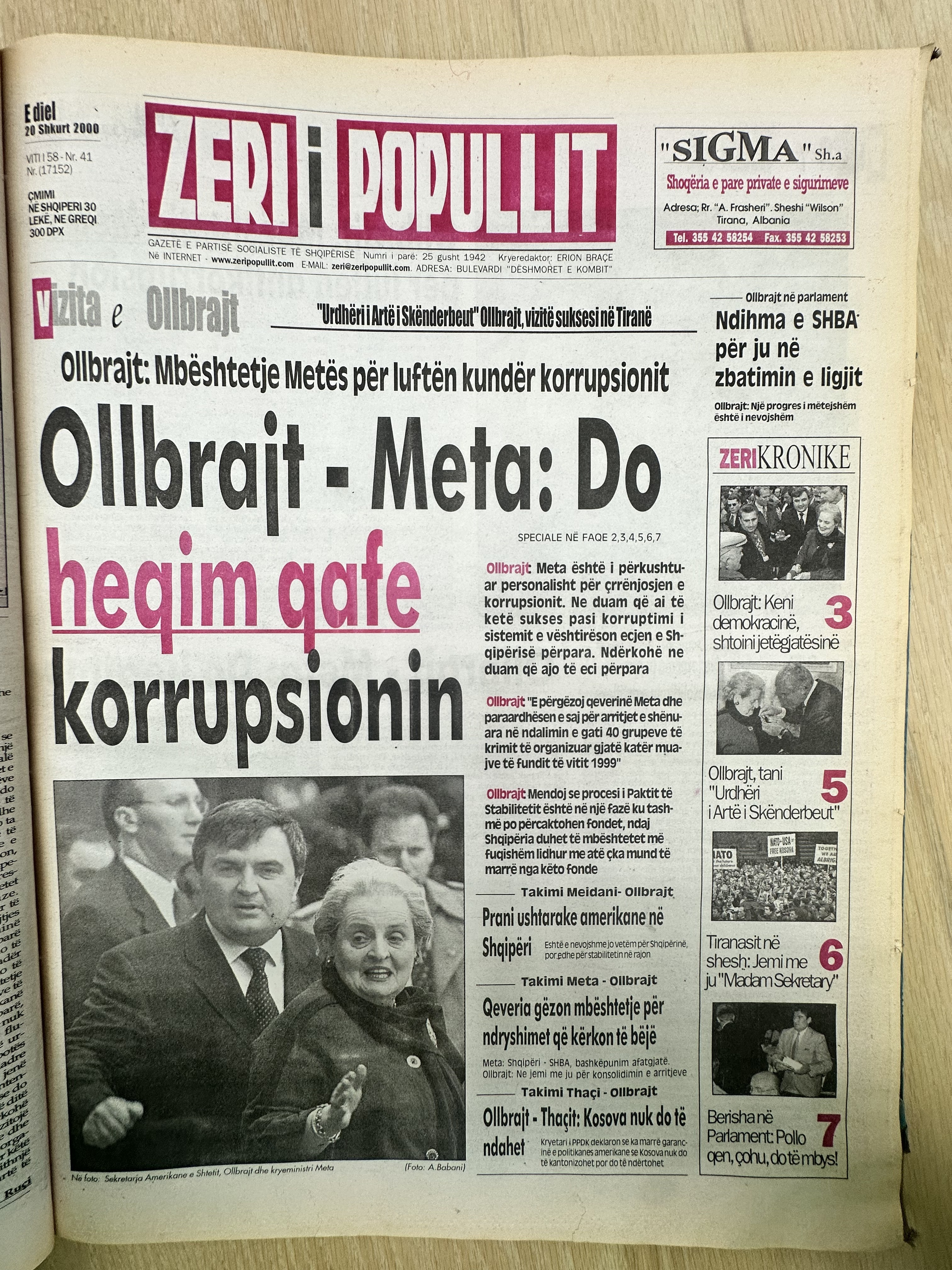 Zëri i Popullit 2000-02-20