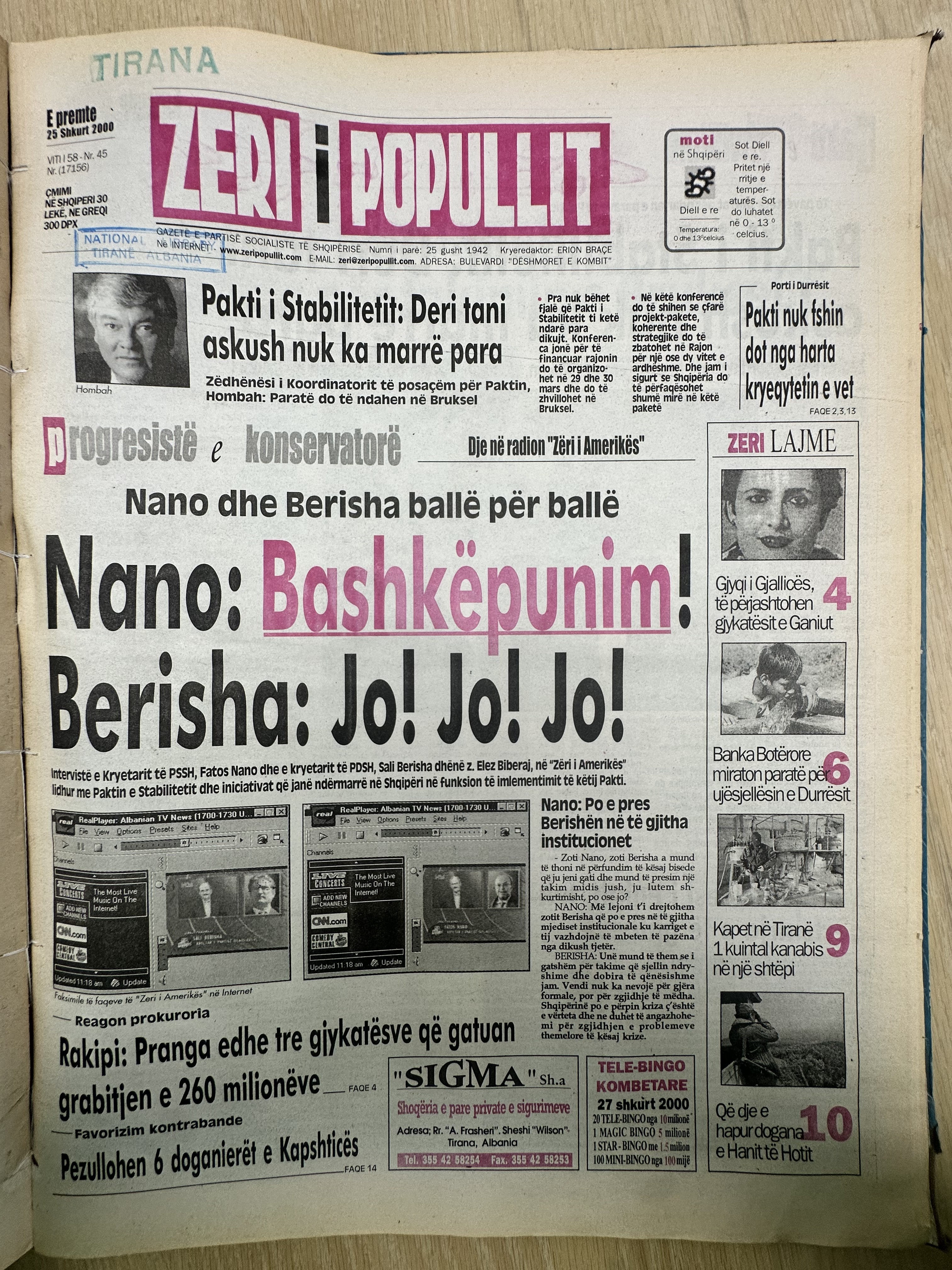 Zëri i Popullit 2000-02-25
