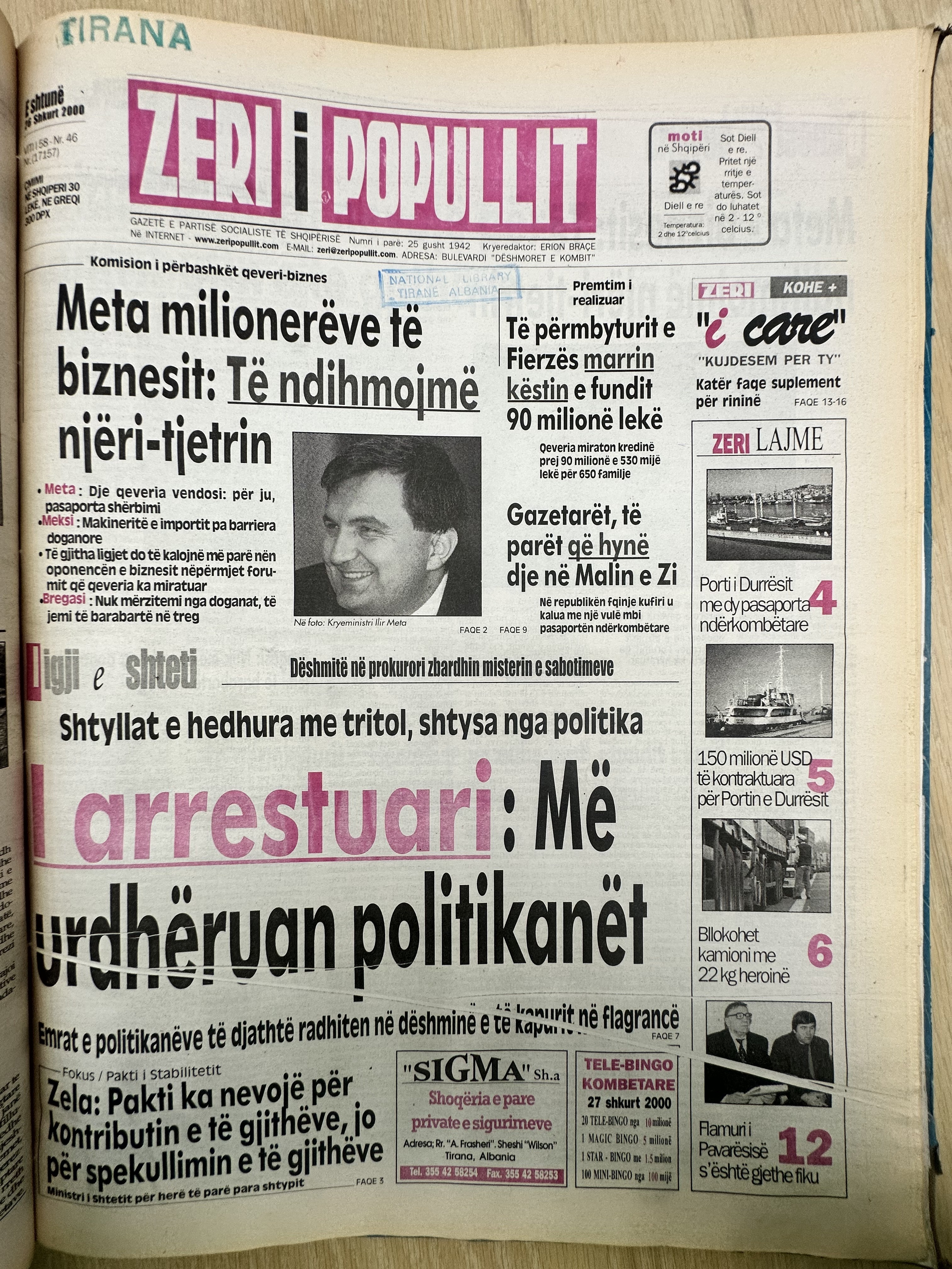 Zëri i Popullit 2000-01-08